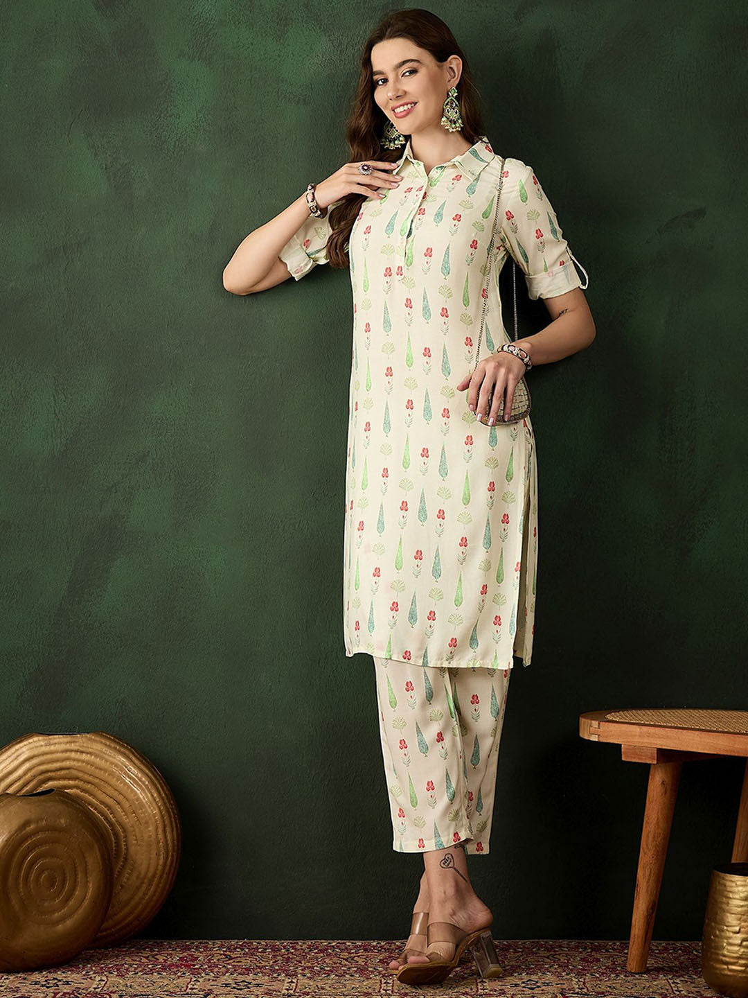 Printed Kurta With Trousers