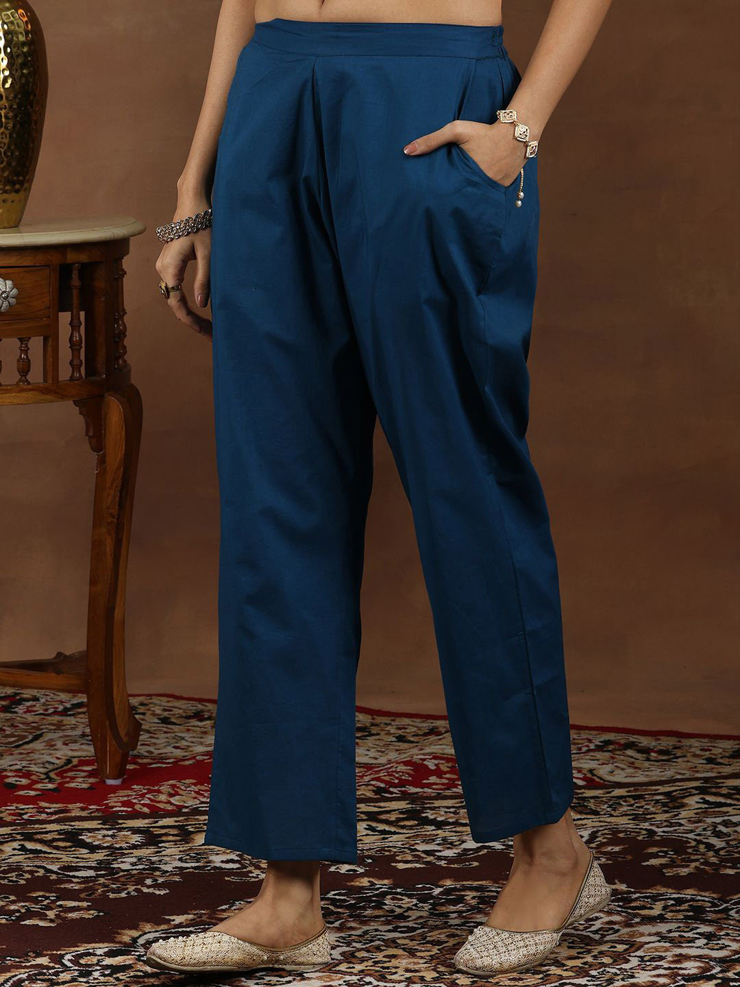 Women Ethnic Motifs Embroidered Kurta with Trousers & Dupatta