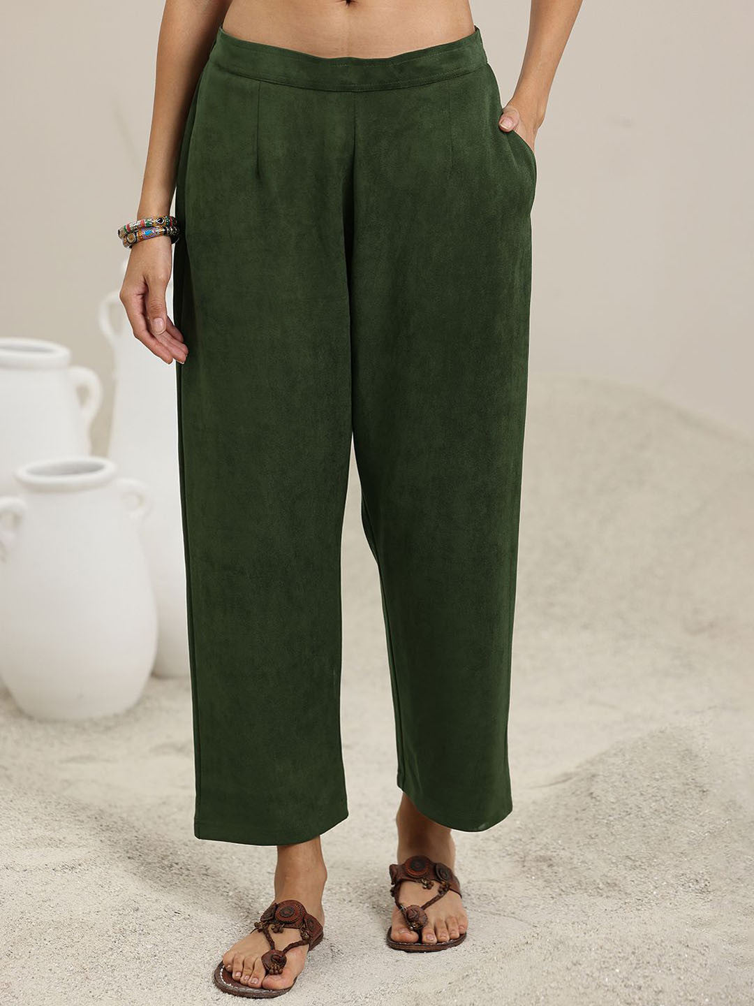 Round Neck Straight Kurti With Palazzos