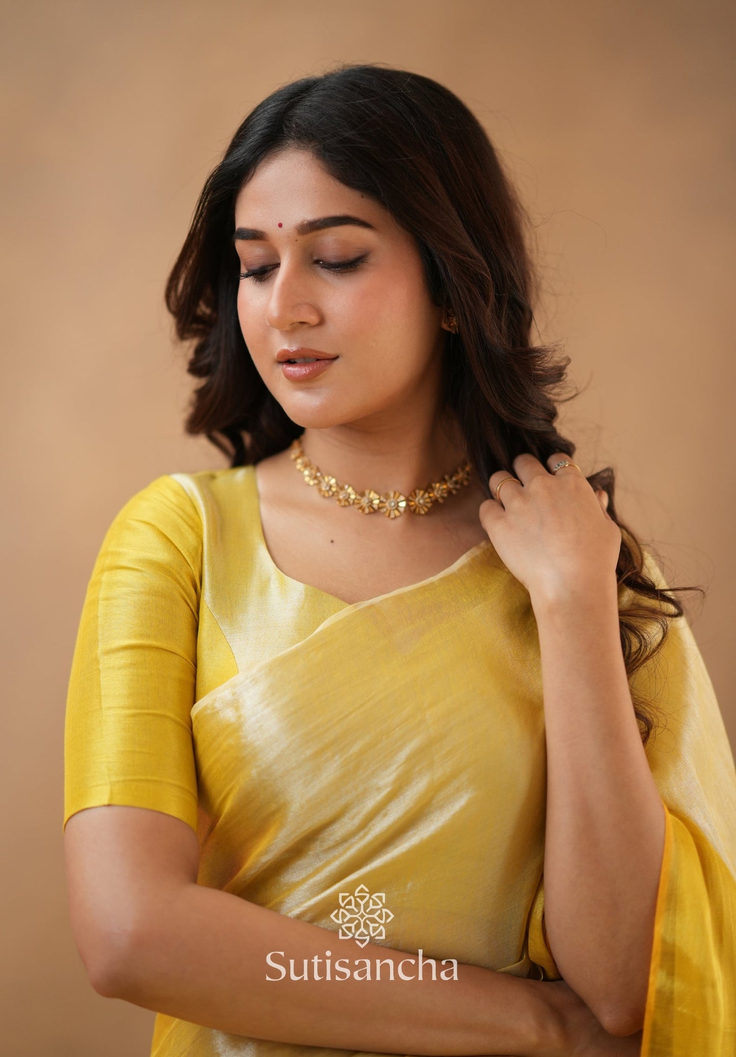 Dhiyona SS Regal Split Elegance Handloom Tissue Cotton Saree