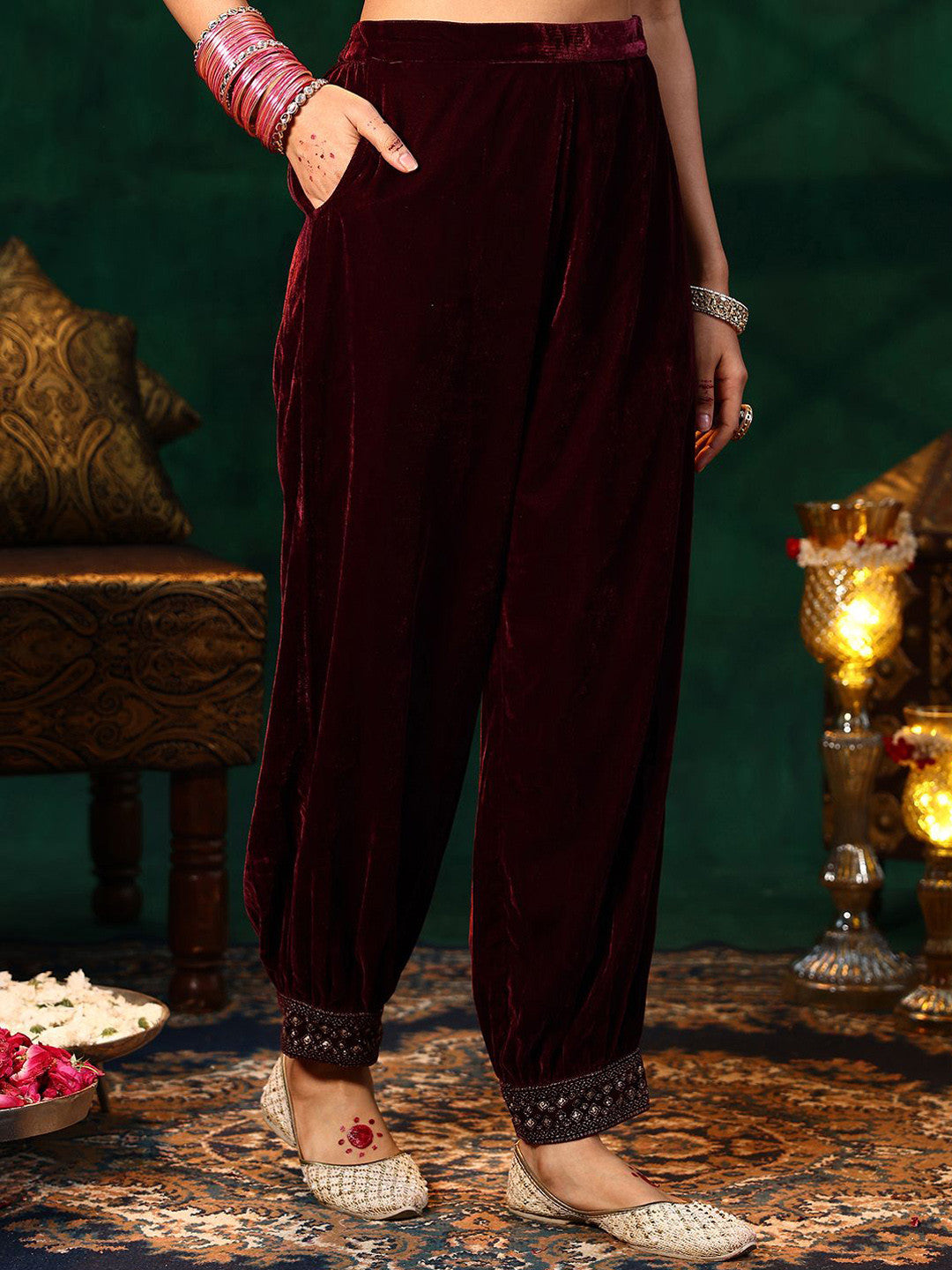 Women Floral Embroidered Kurta with Salwar & Dupatta