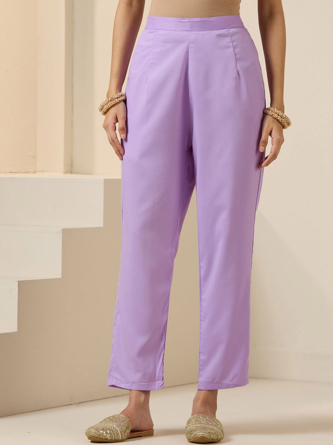 Dhiyona IS Women's Ethnic Motifs Embroidered Zari Work Straight Kurta with Trousers & Dupatta