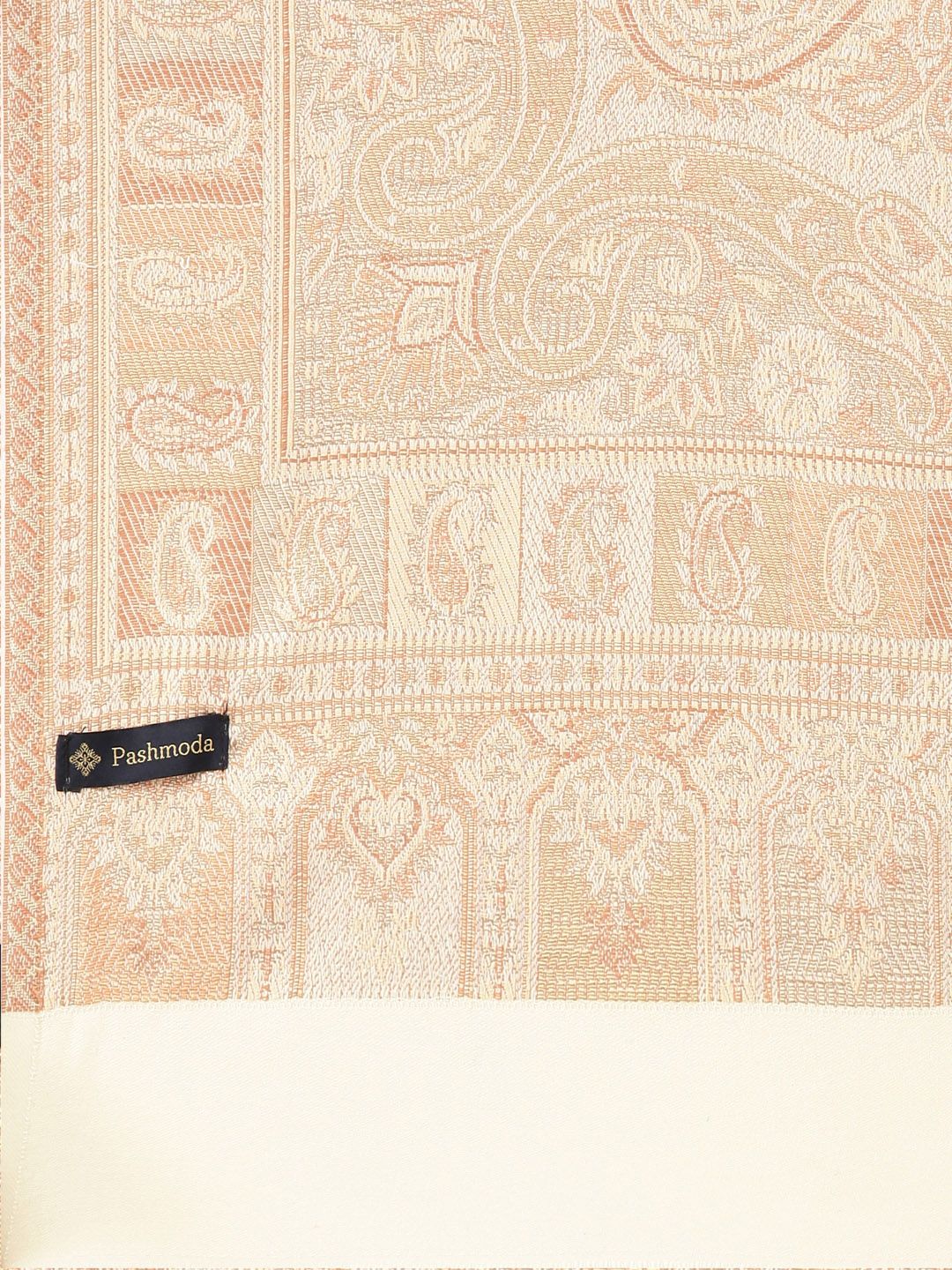 Dhiyona PA Woman Off- White Woven Design Jamawar Shawl