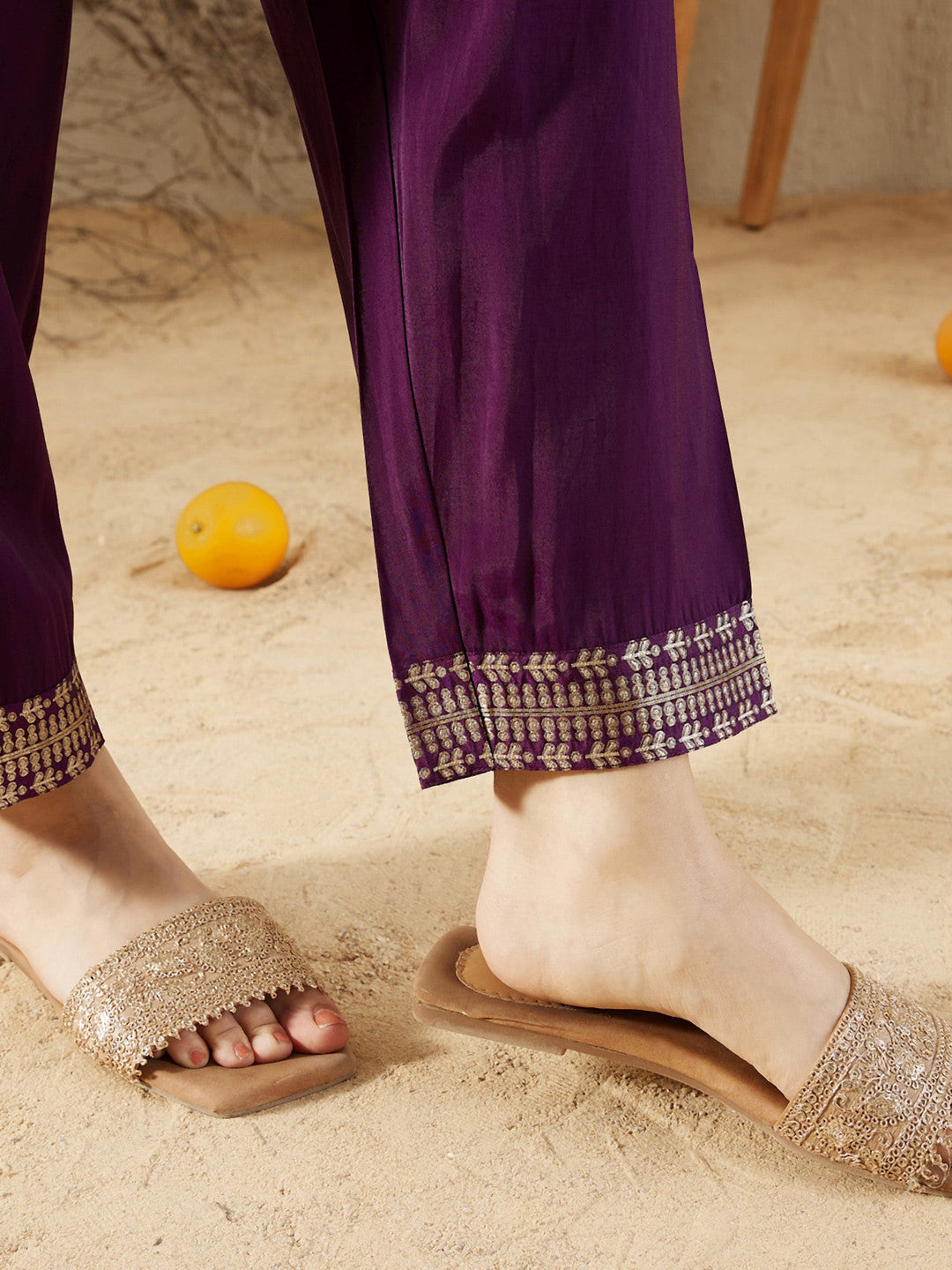 Yoke Design Regular Kurta with Trousers
