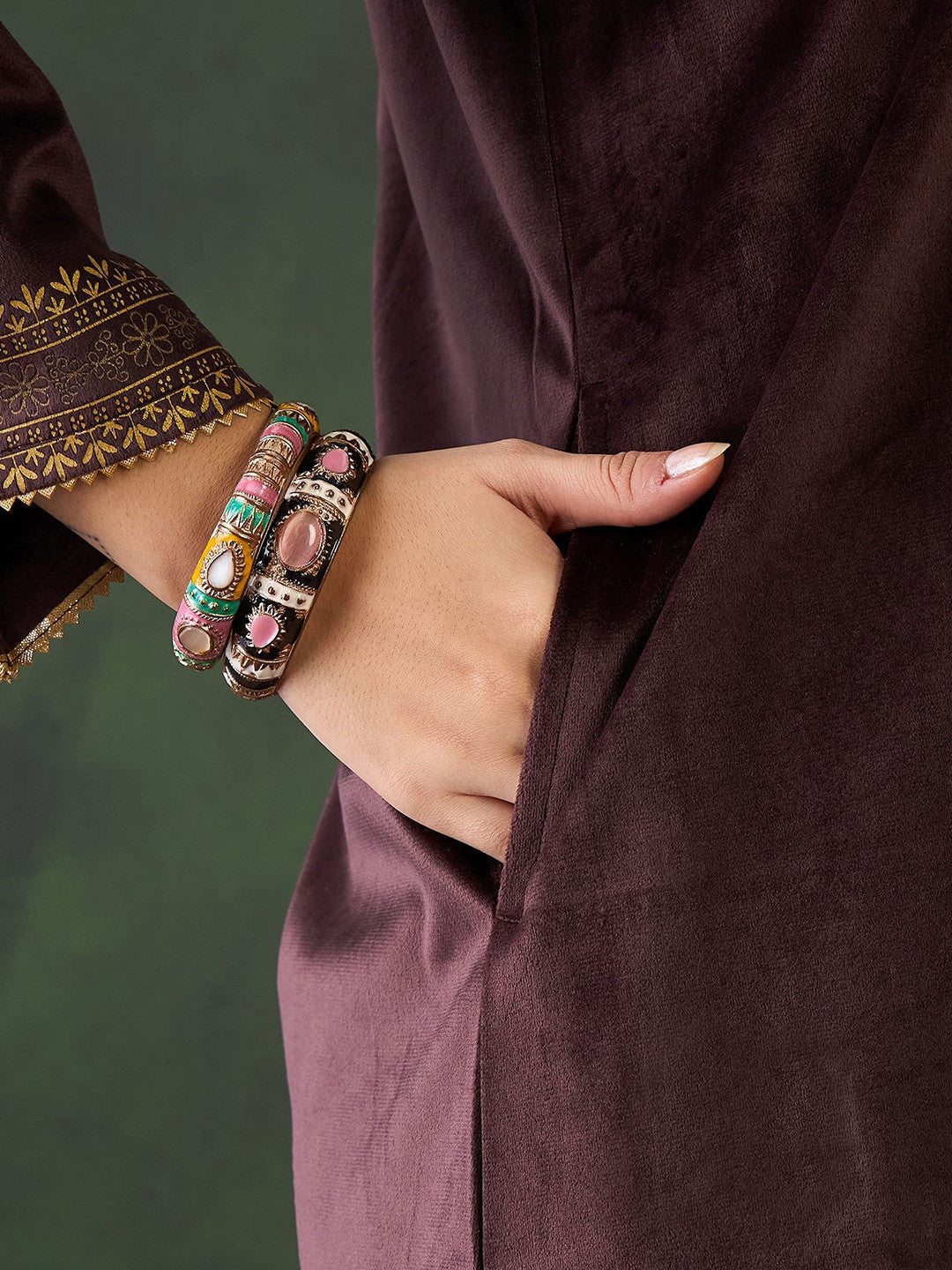 Self Design Kashmiri Phiran Kurta & Trouser