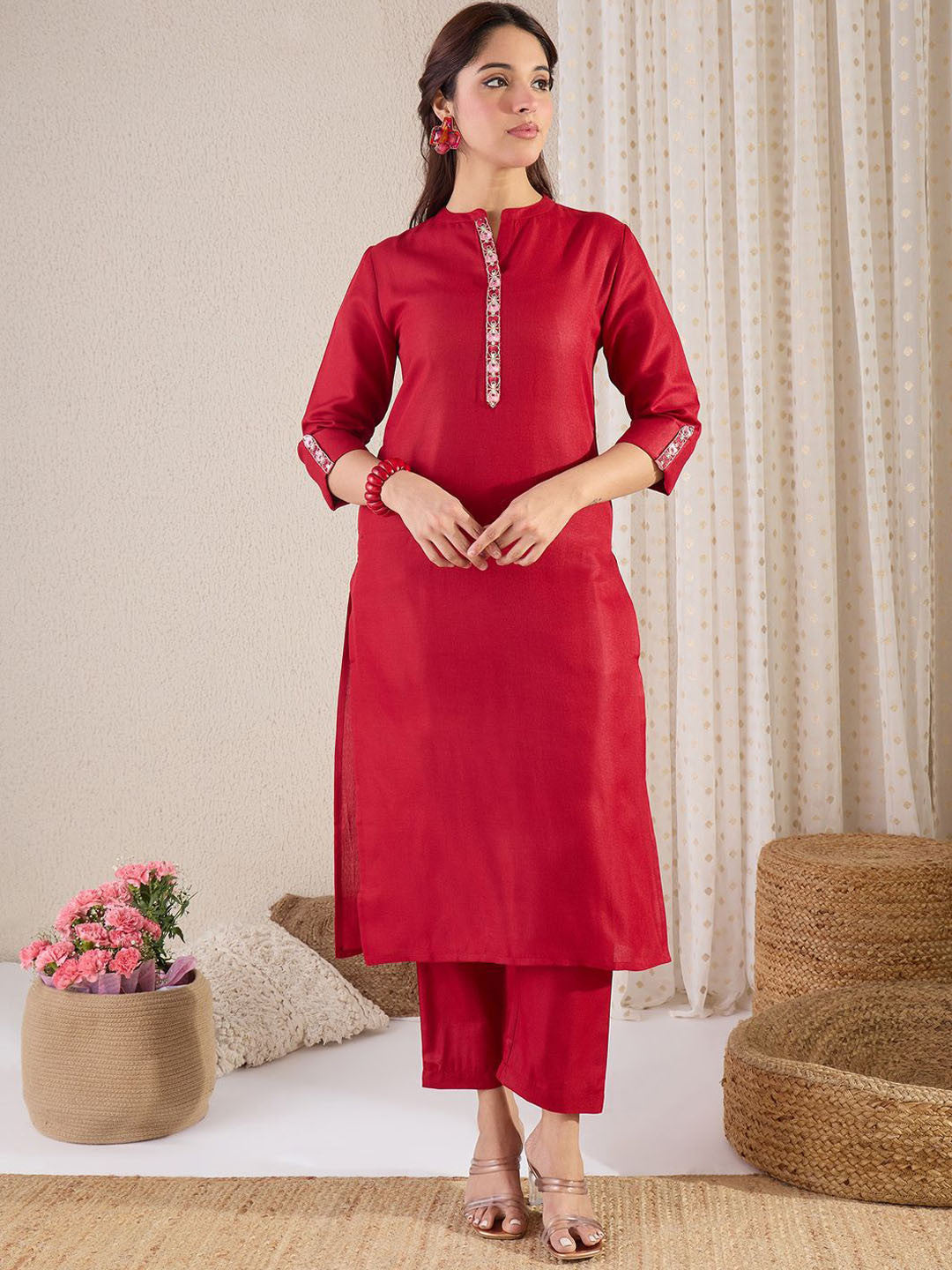 Straight Kurta With Trouser & Dupatta