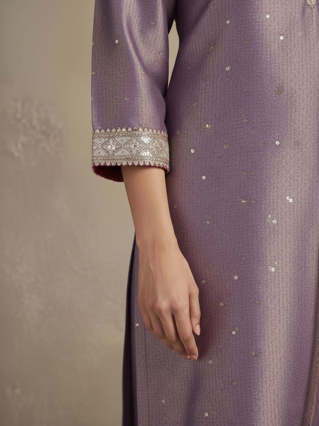 Dhiyona VA Women Regular Sequinned Kurta with Palazzos & With Dupatta