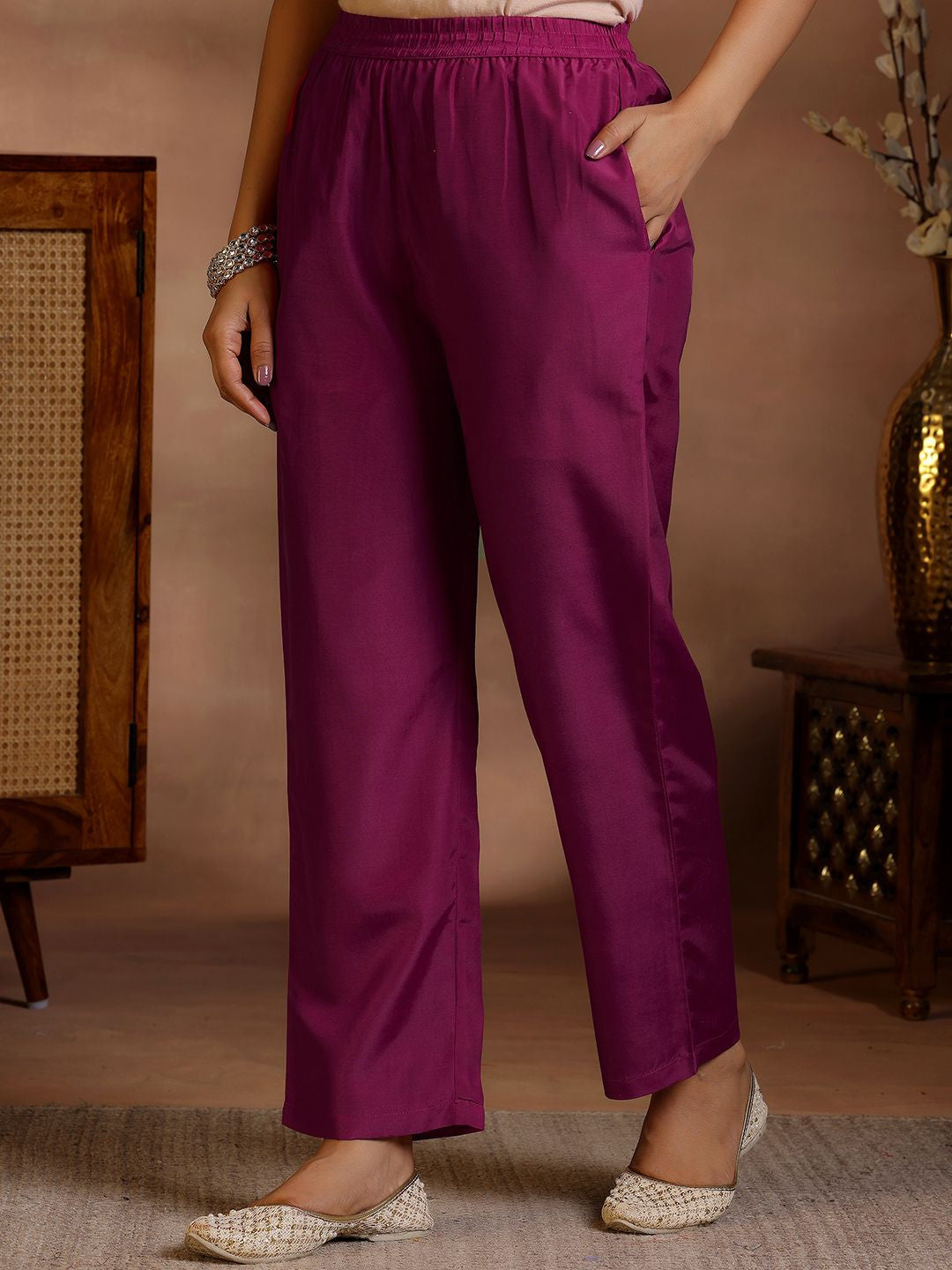 Women Ethnic Motifs Regular Kurta with Trousers & With Dupatta