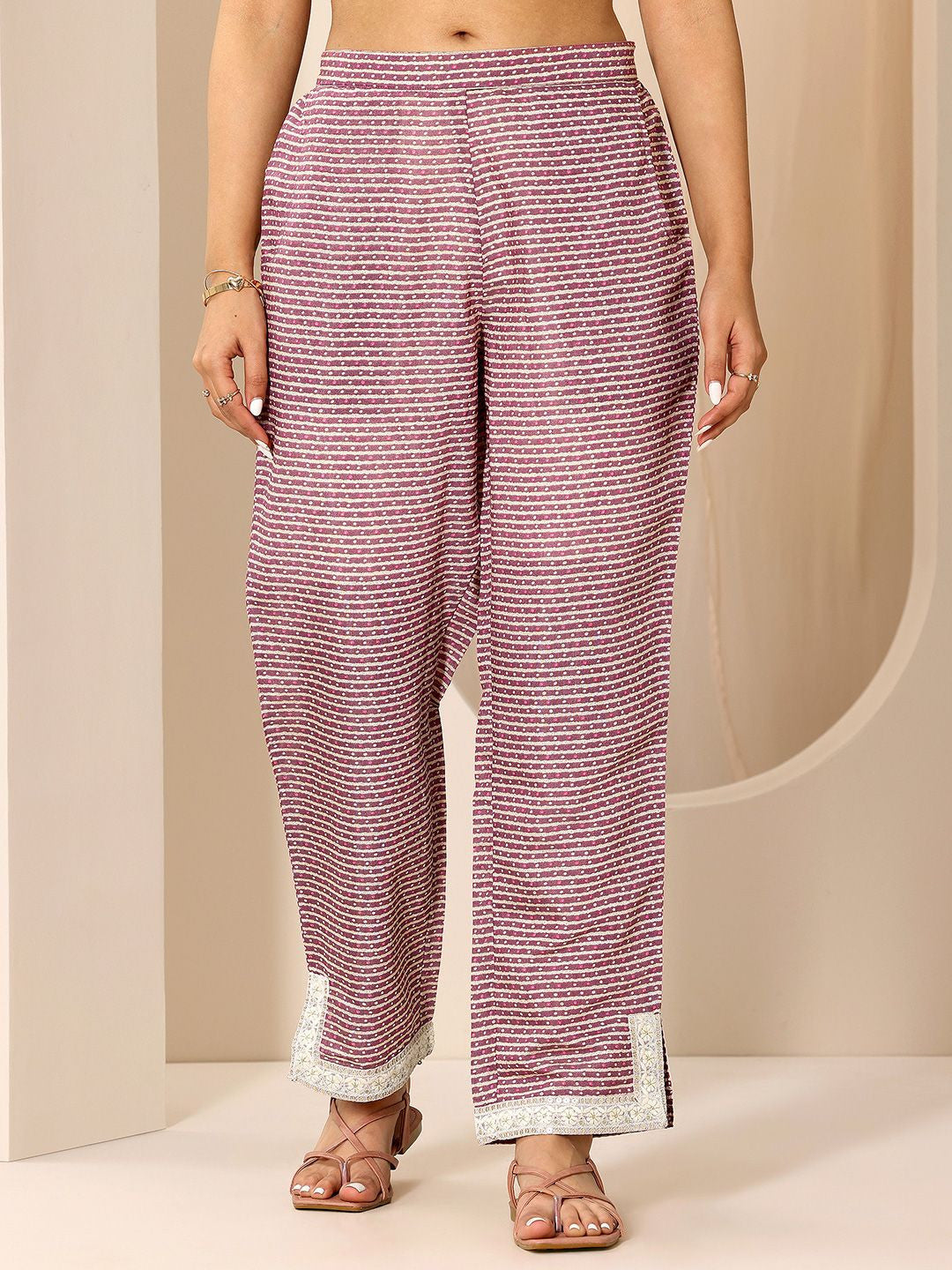 Floral Printed V-Neck Kurta With Trouser