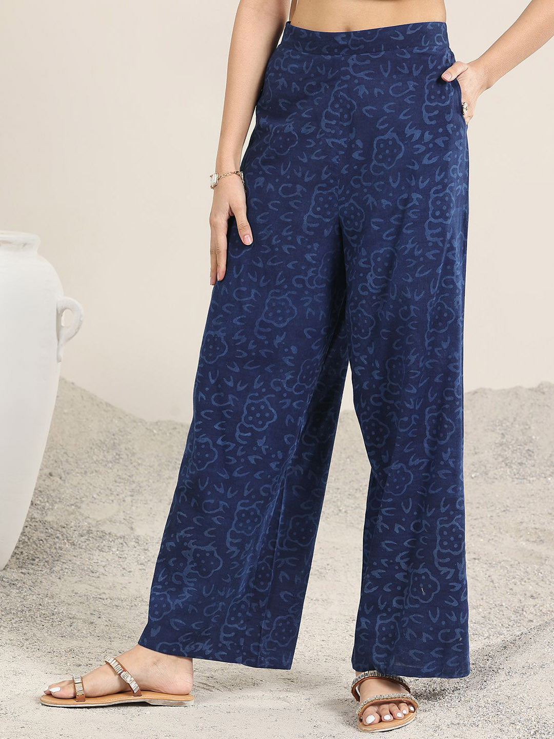Floral Printed Shoulder Straps Straight Kurta With Palazzos And Dupatta