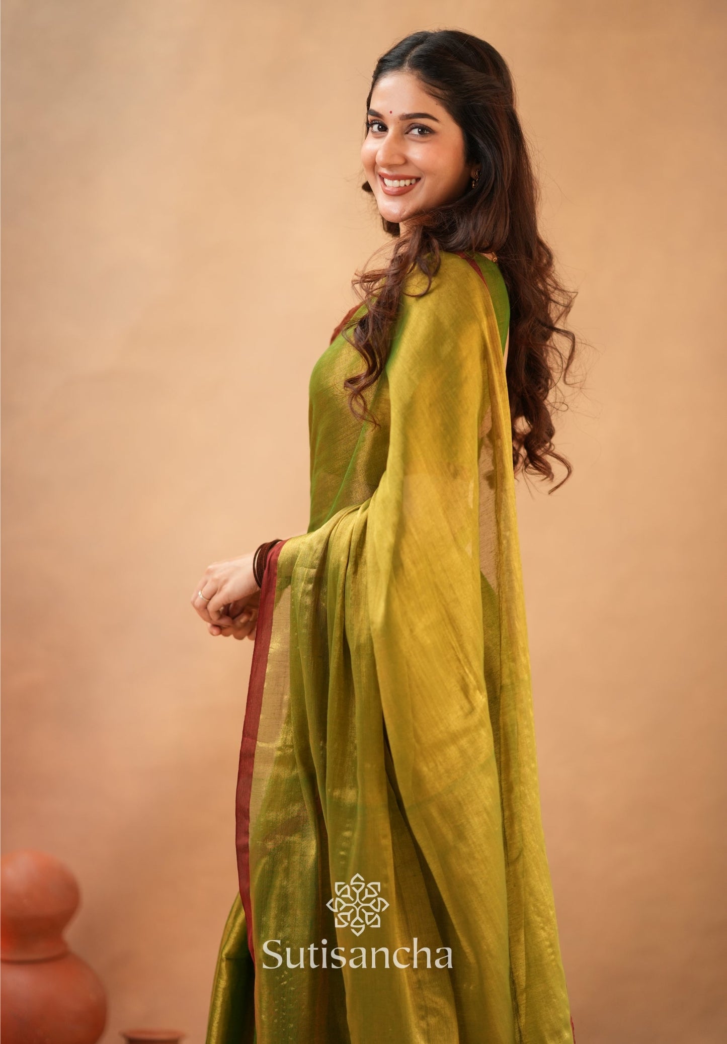 Dhiyona SS Woven Poetry Artisanal Handloom Tissue Cotton Saree
