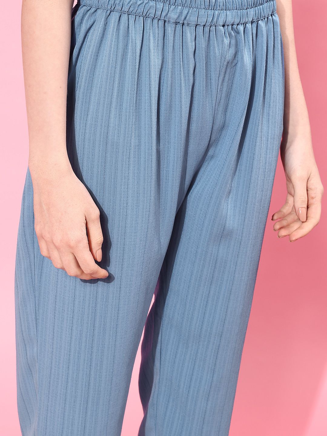 Blue Blue Sleeveless Kurta with Trouser and Dupatta