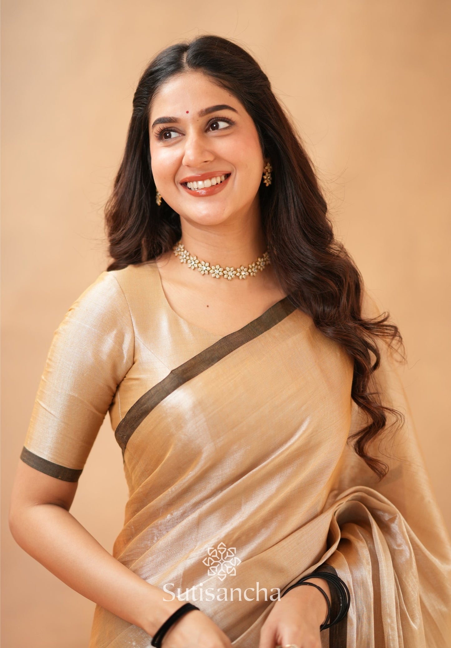 Dhiyona SS Woven Poetry Artisanal Handloom Tissue Cotton Saree