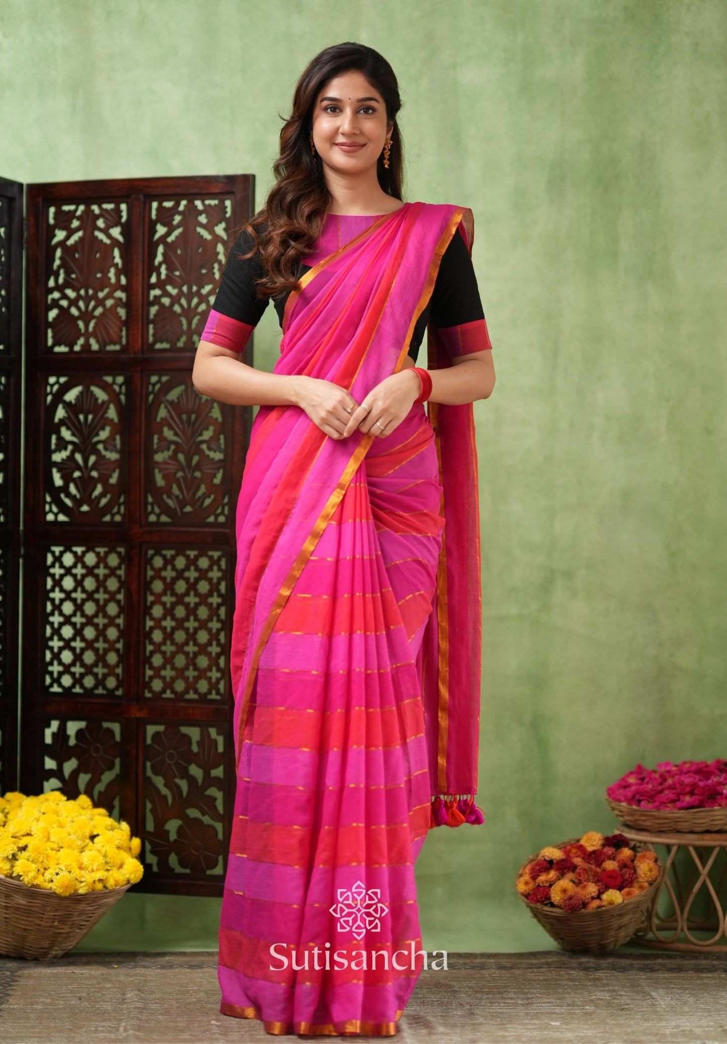 Dhiyona SS Threads of Joy – Multicolor Mul Cotton Magic