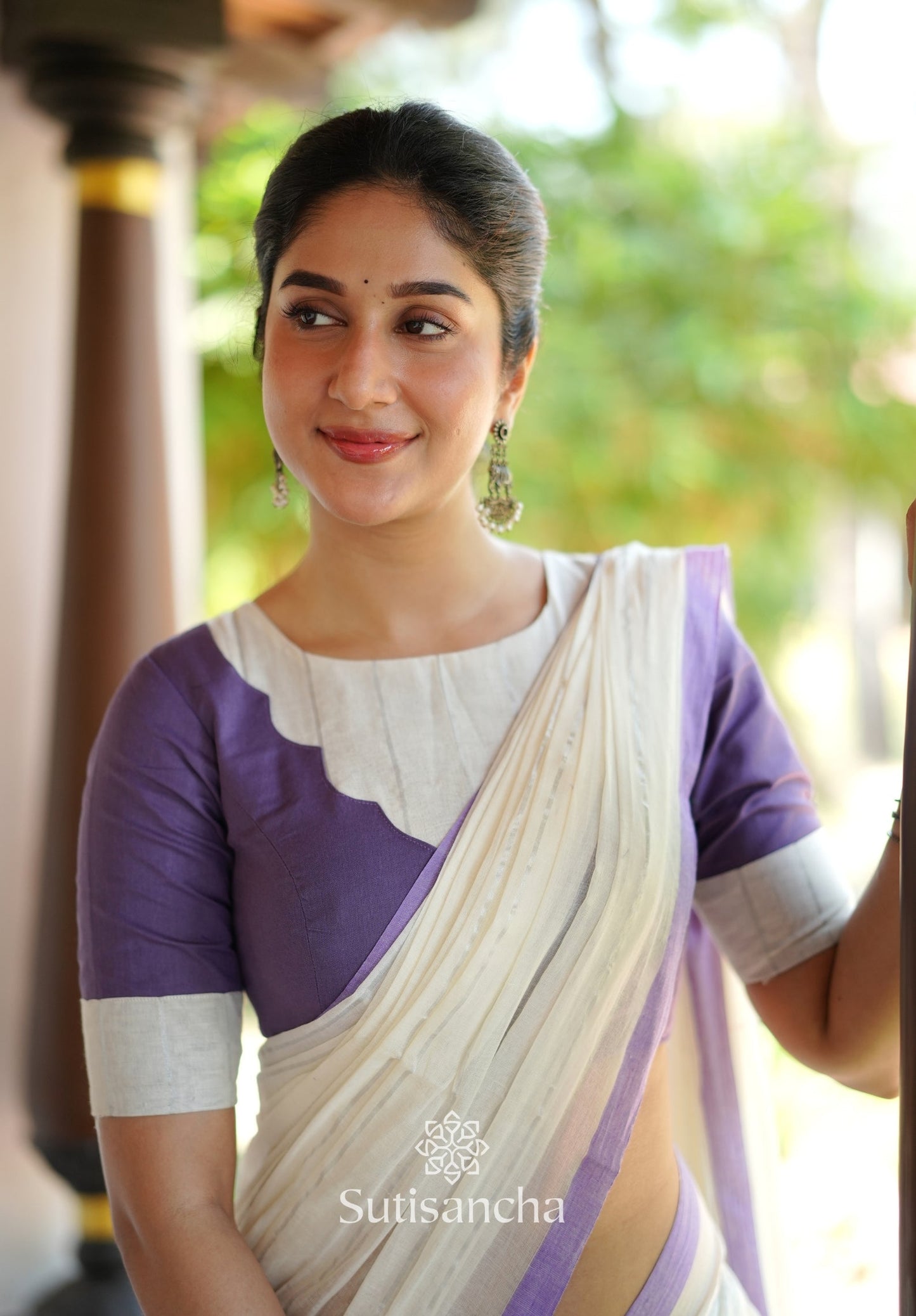 Dhiyona SS Lavender Mist Mul Cotton Saree