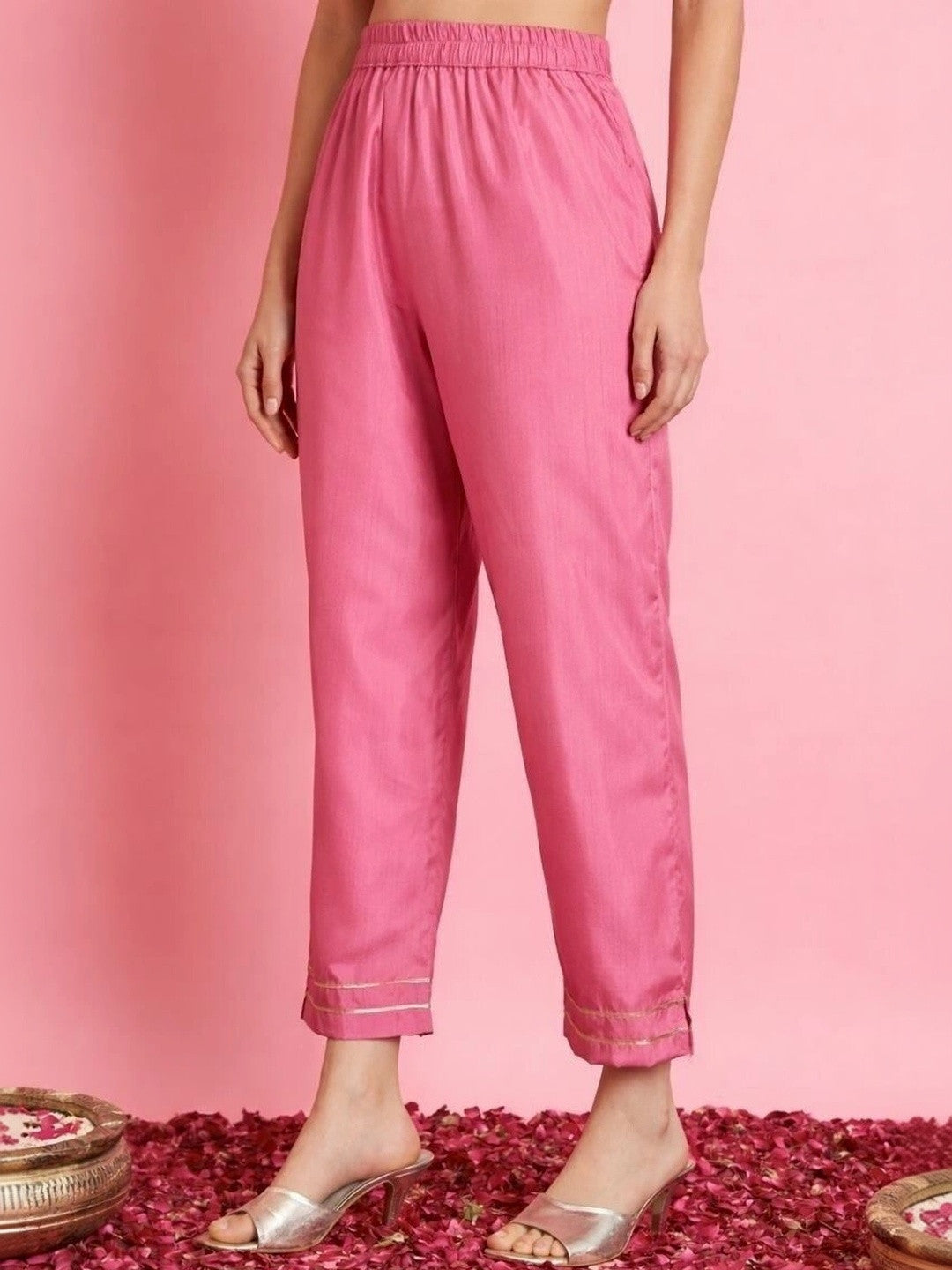 Women Embroidered Regular Kurta with Trousers & With Dupatta