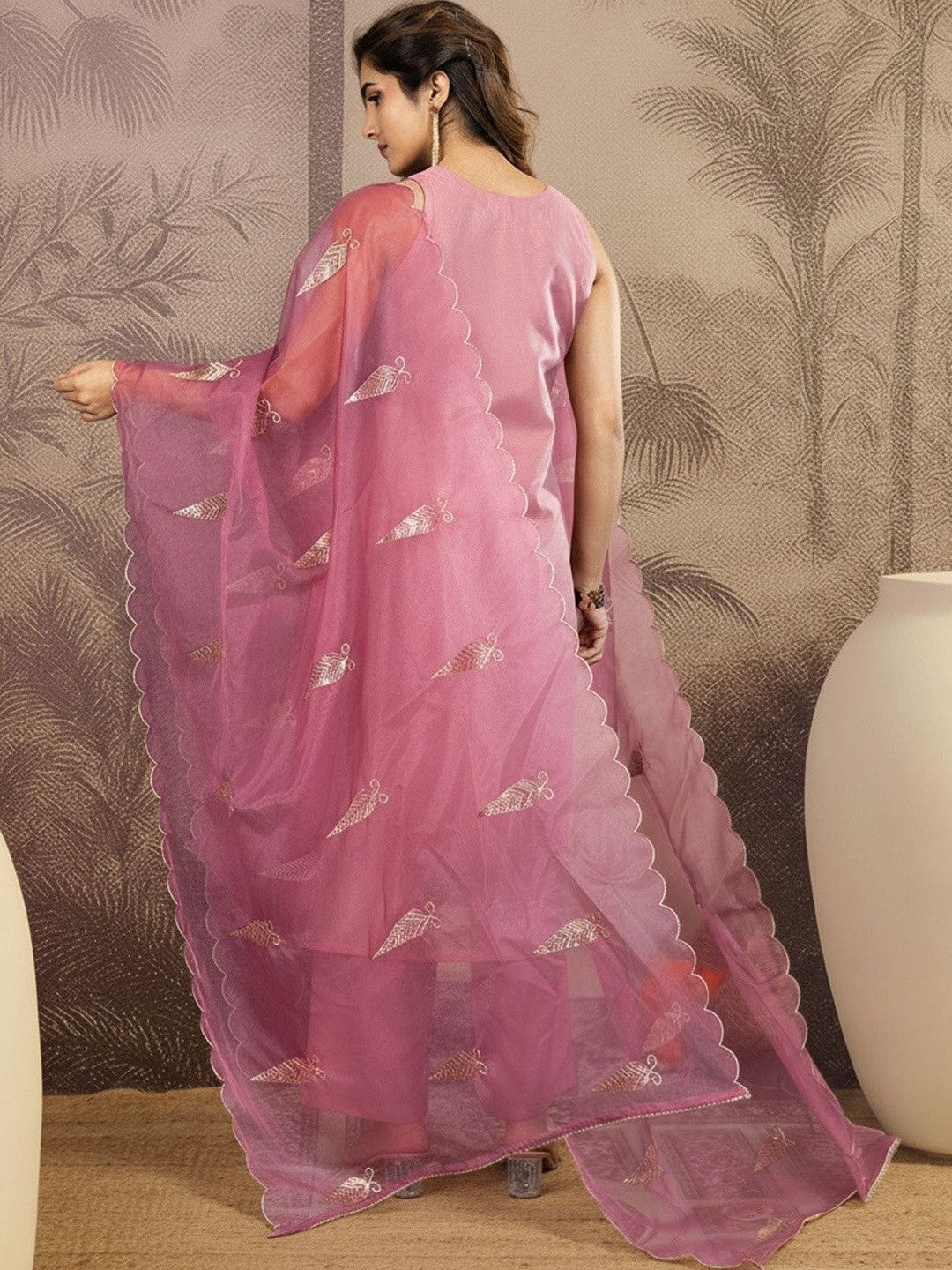 Embroidered Round Neck Kurta Sets