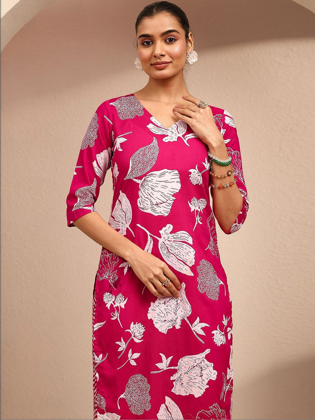 Women Floral Printed Regular Kurta with Palazzos