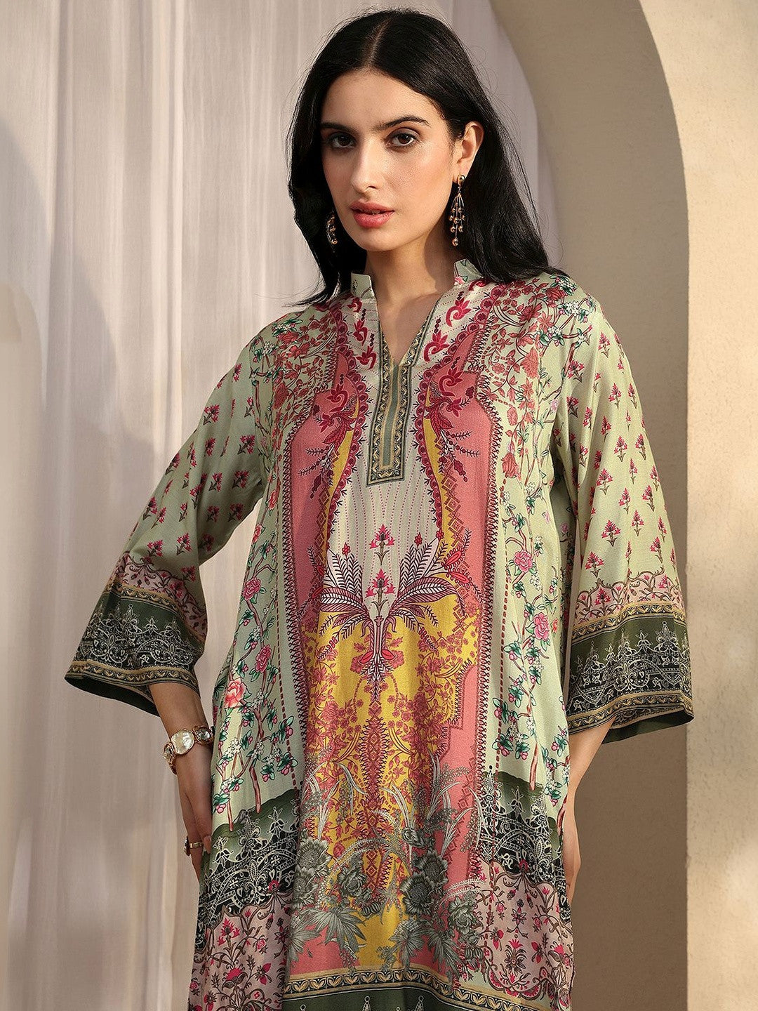Women Ethnic Motifs Printed Regular Kurta with Palazzos & With Dupatta