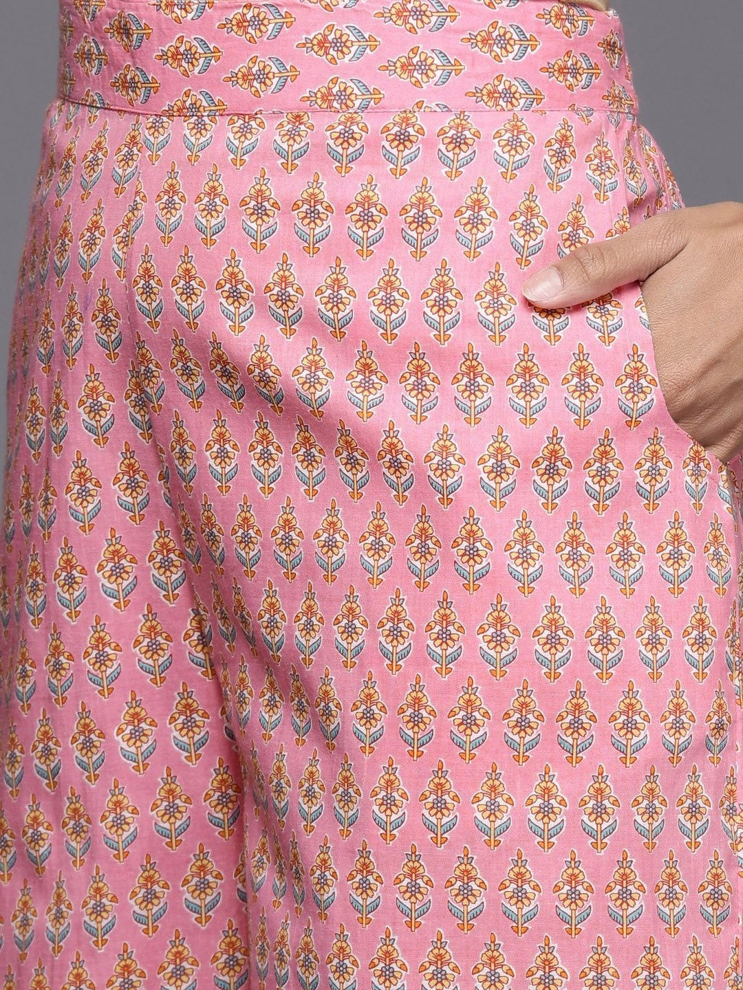 Women Floral Printed Tiered Kurta with Palazzos & With Dupatta