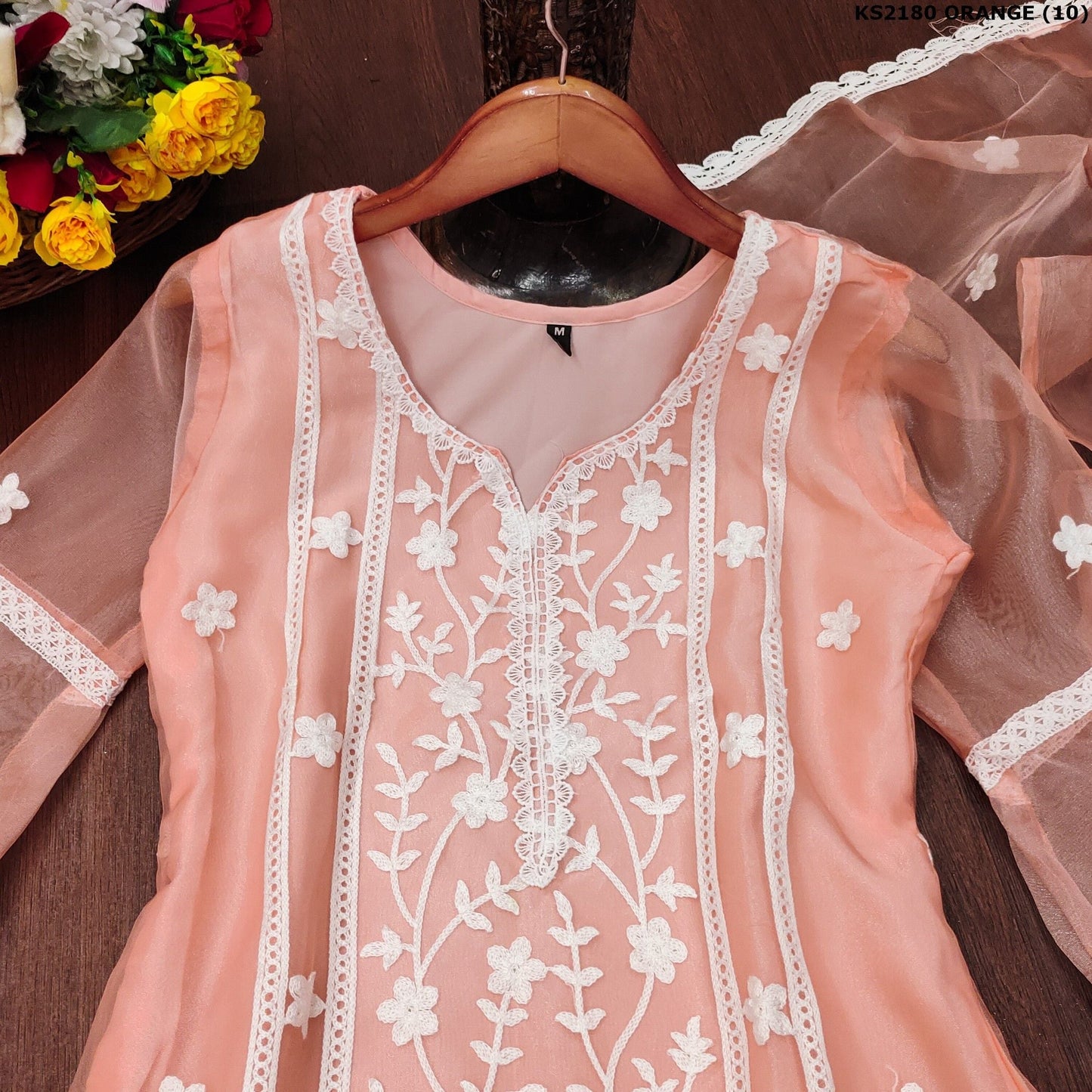 Dhiyona KL Women Floral Embroidered Regular Kurta with Palazzos & With Dupatta