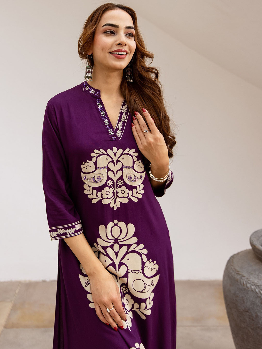 Printed Straight Kurta & Palazzo