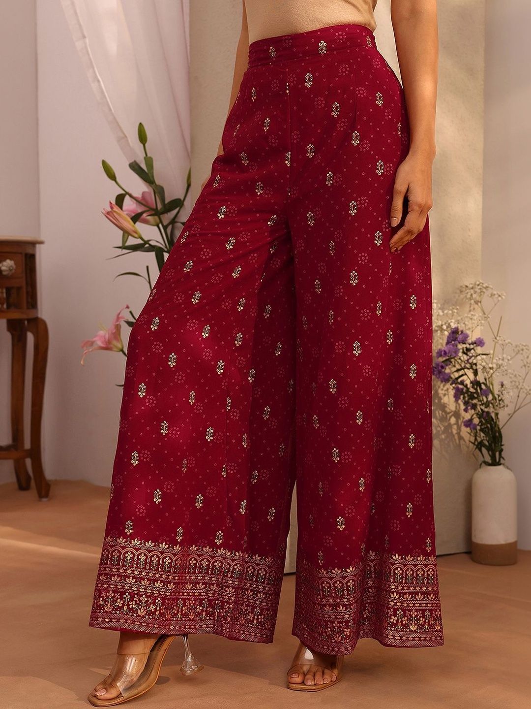 Dhiyona LL Women Ethnic Motifs Printed Regular Kurta with Palazzos & With Dupatta