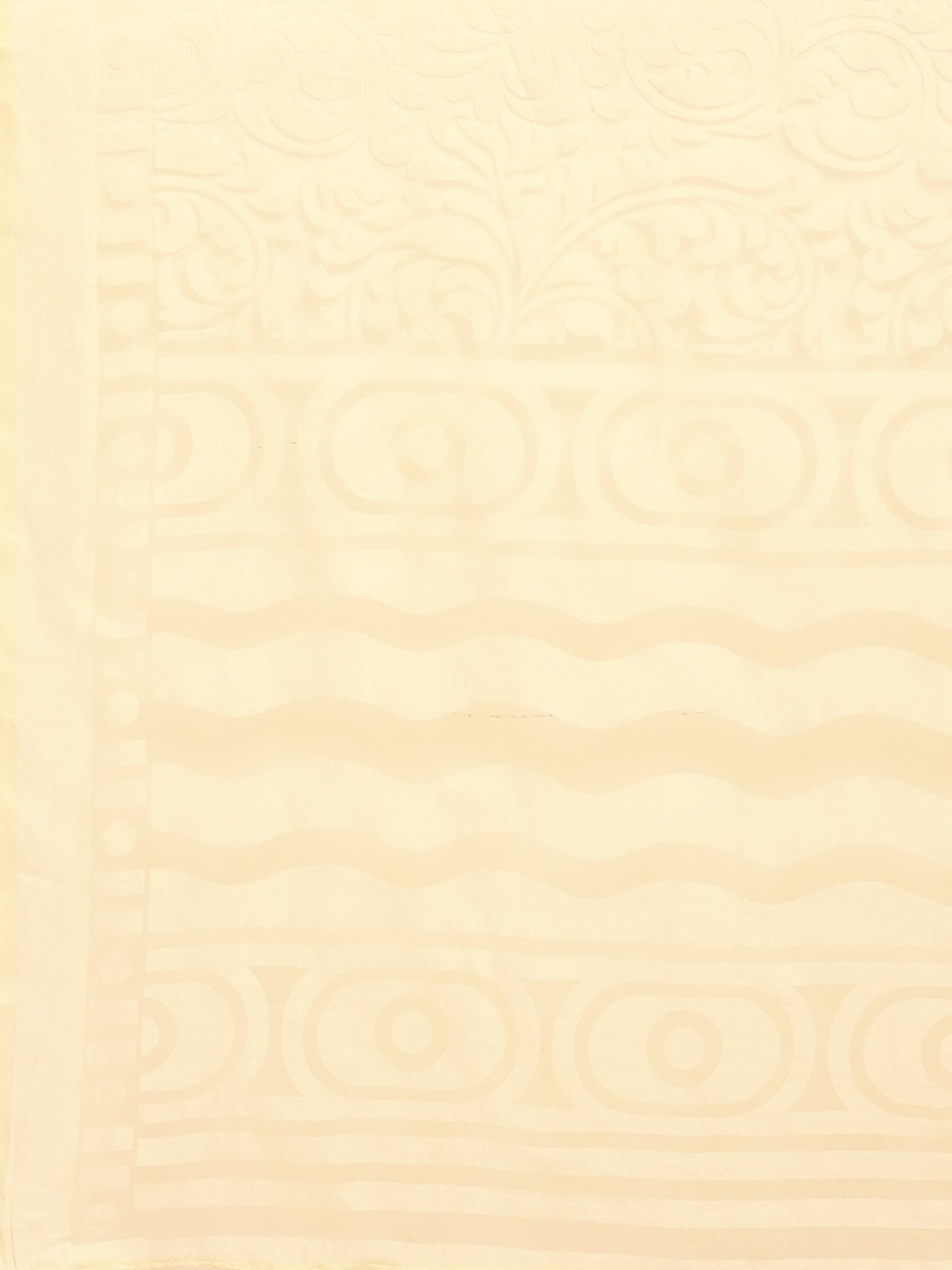 Women's Brasso Off White Printed Designer Saree With Blouse Piece