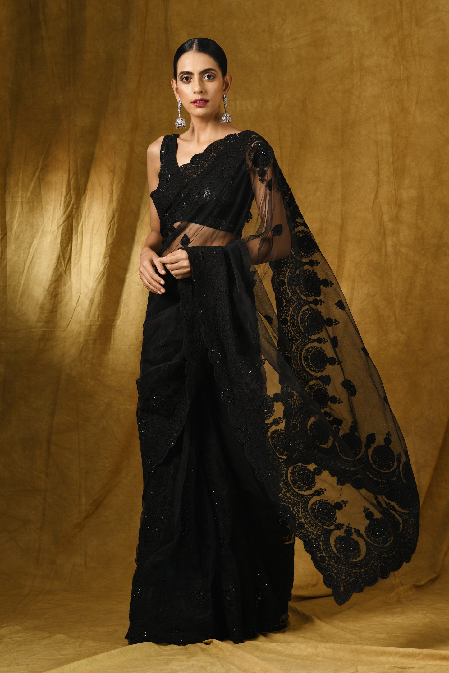 Dhiyona ST Blouse - Black Sequin Sleeveless