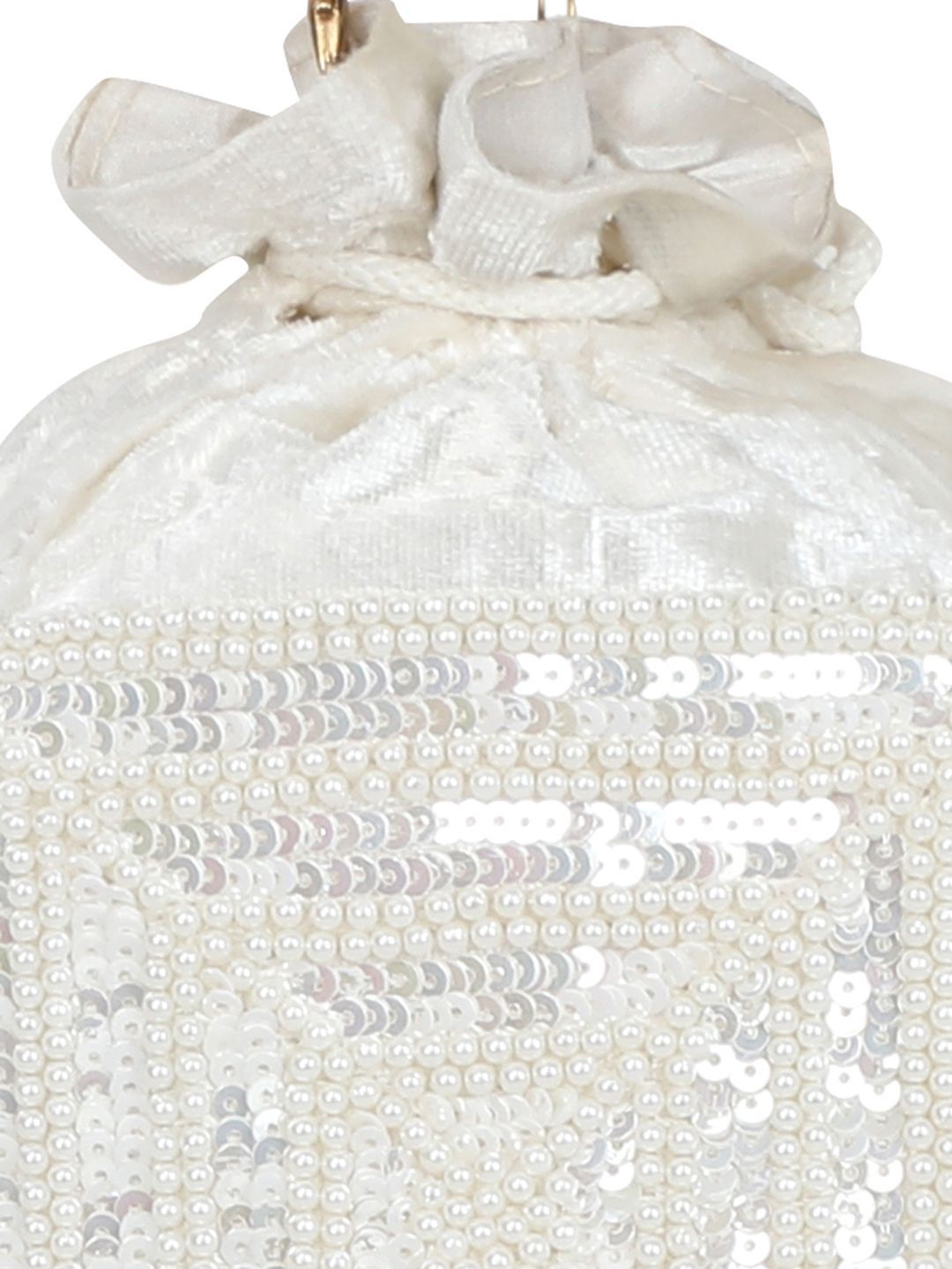 Dhiyona NR Pearl Embroidered Potli Clutch