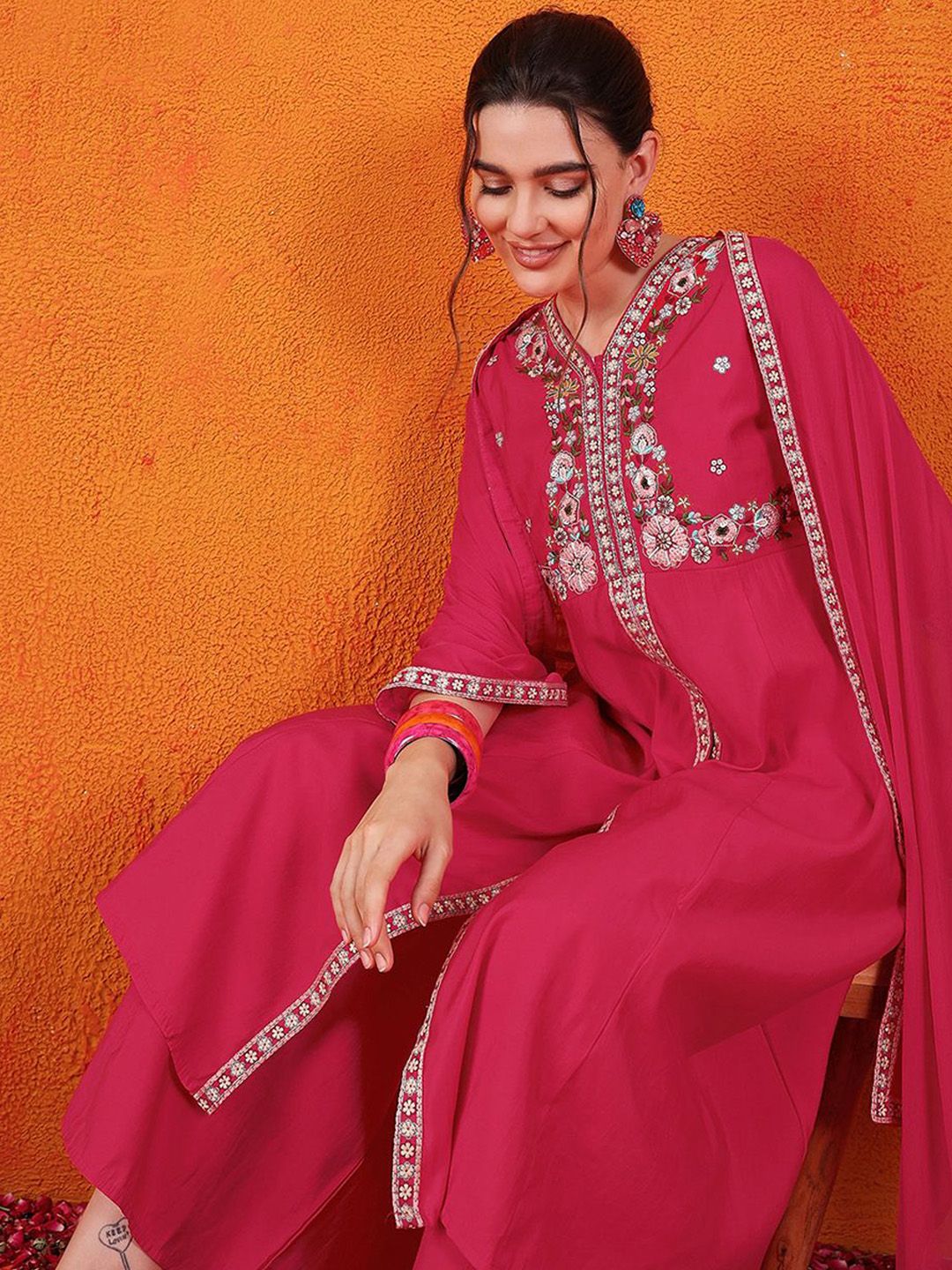 Dhiyona SN Embroidered Anarkali Kurta Set