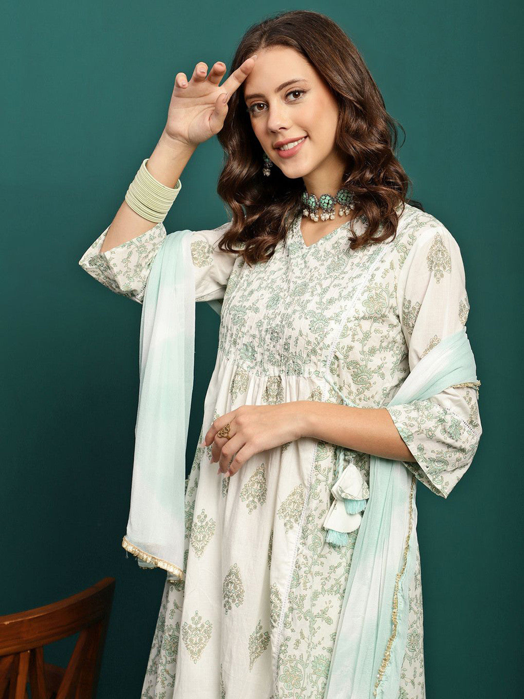 Women Printed Pure Cotton Kurta Sets