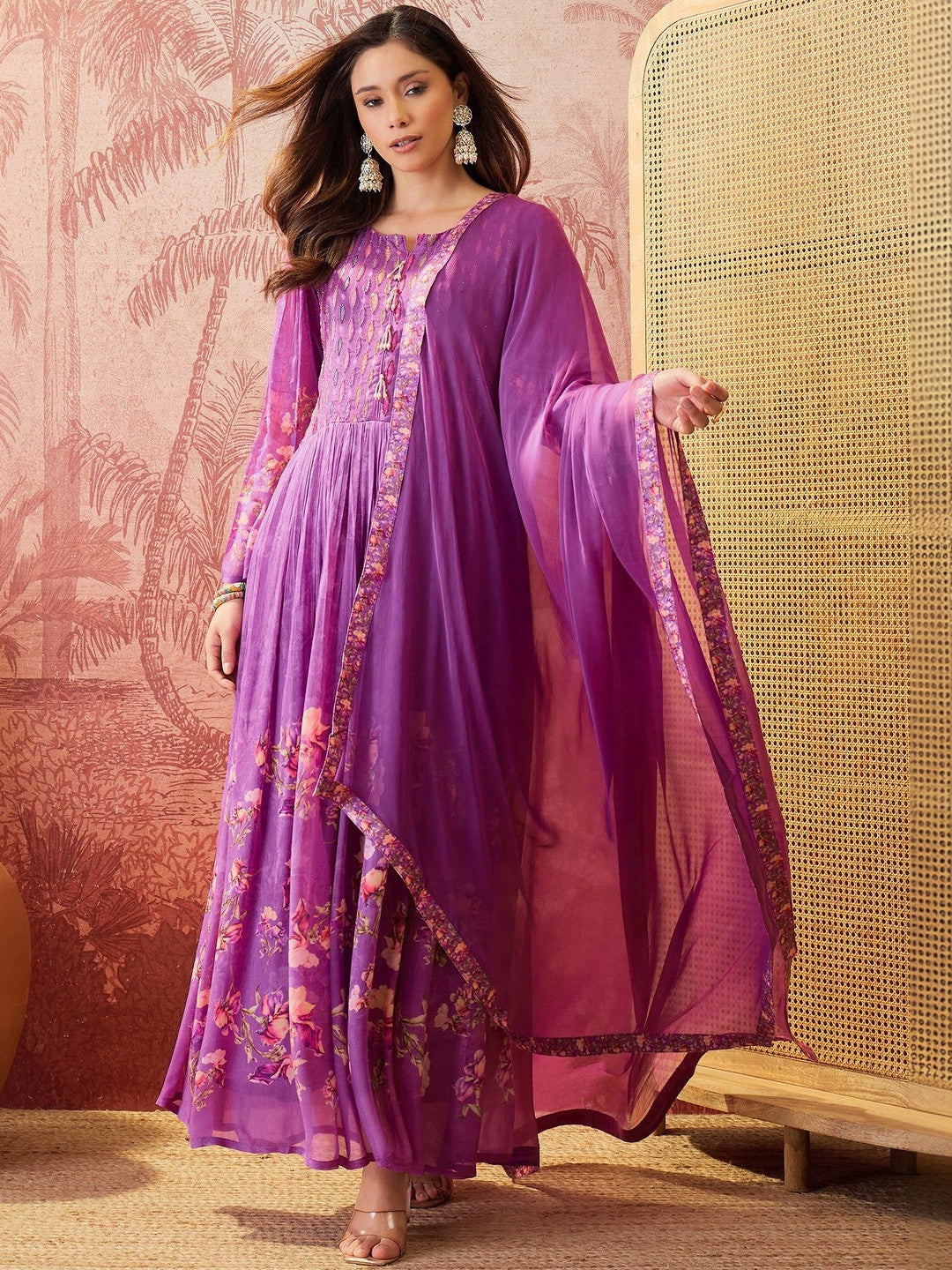 Printed Round Neck Kurta Sets