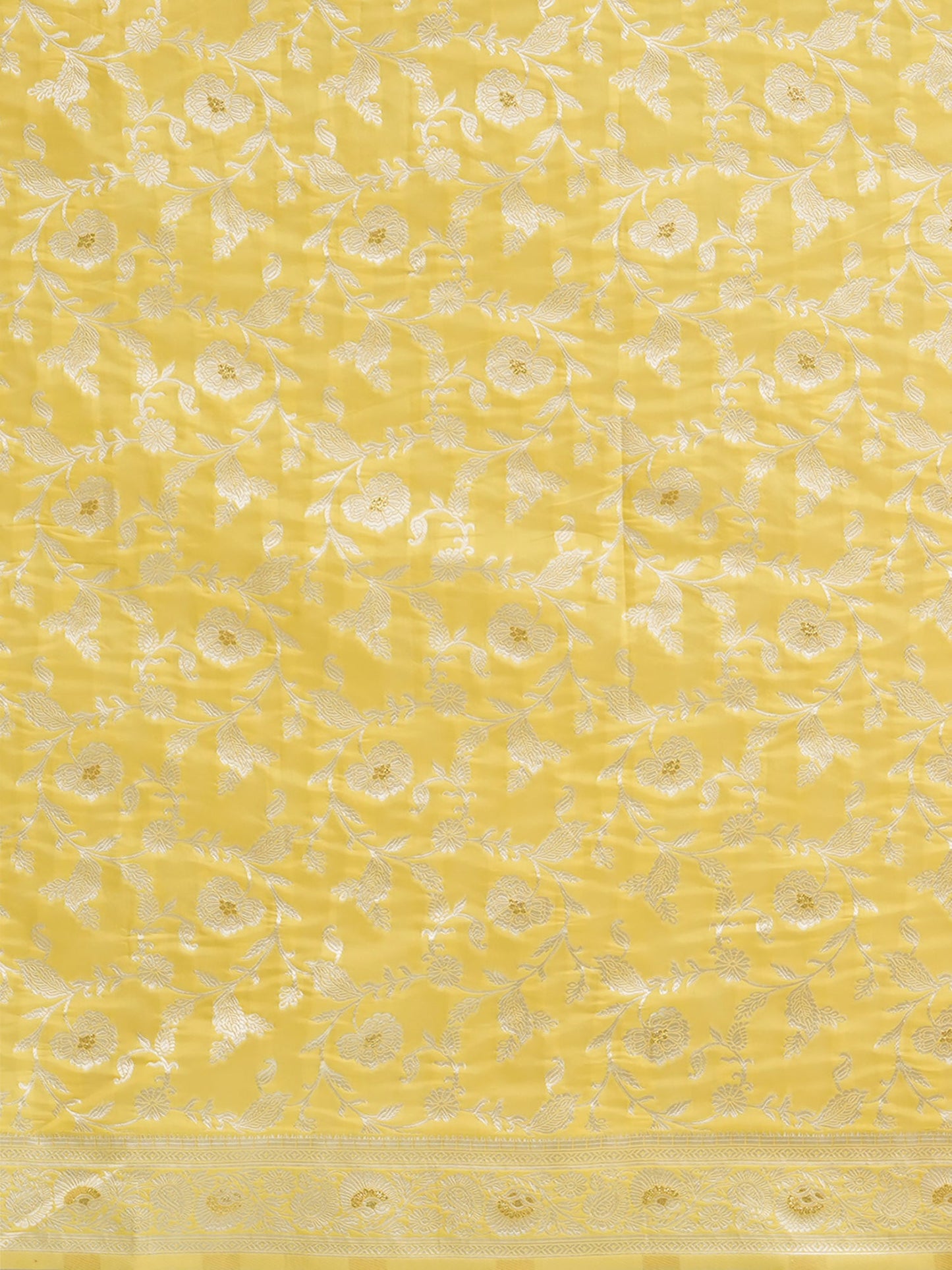 Women's Cotton Silk Yellow Woven Design Designer Saree With Blouse Piece