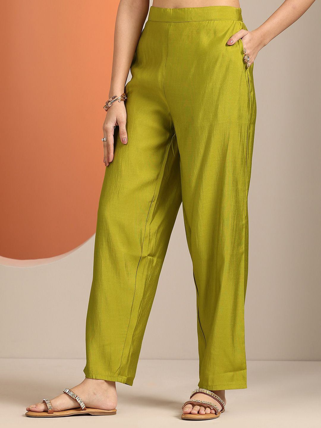 Bandhani Printed Thread Work Straight Kurta With Trousers & Dupatta