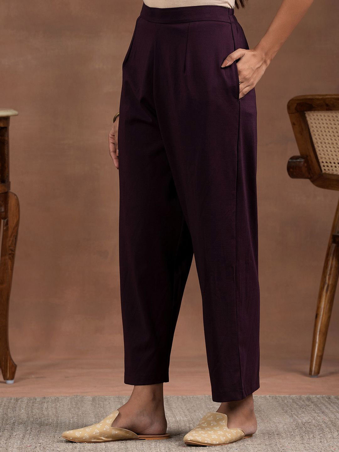 Women Ethnic Motifs Printed Regular Thread Work Kurta with Trousers
