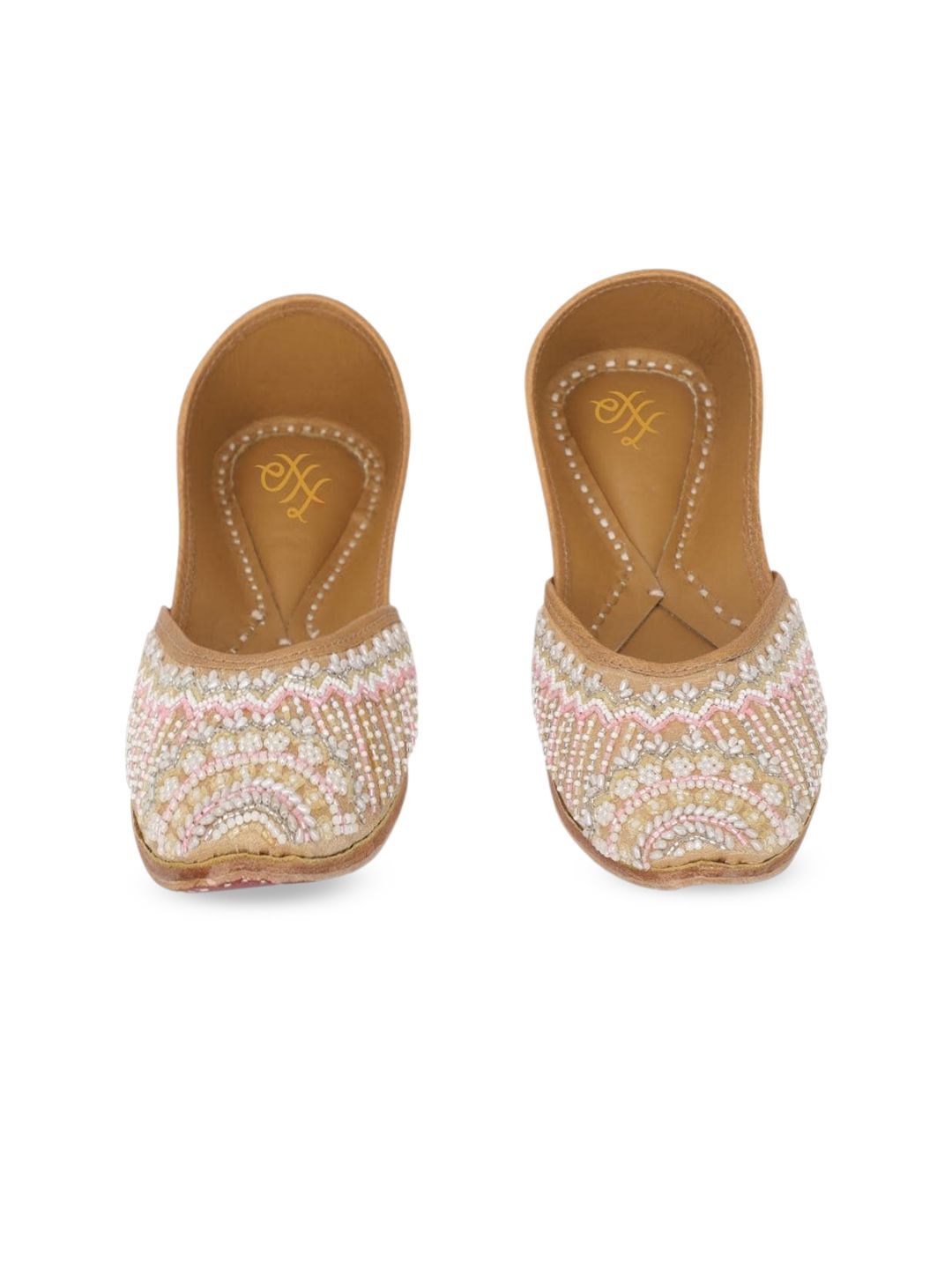 Dhiyona HOP Ethnic Embroidered Square Toe Fabric Mojaris
