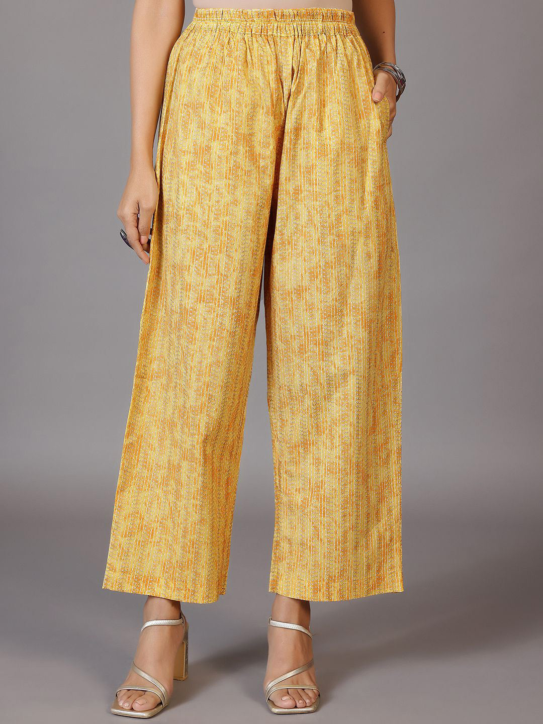 Floral Printed V-Neck Straight Kurta With Palazzos And Dupatta
