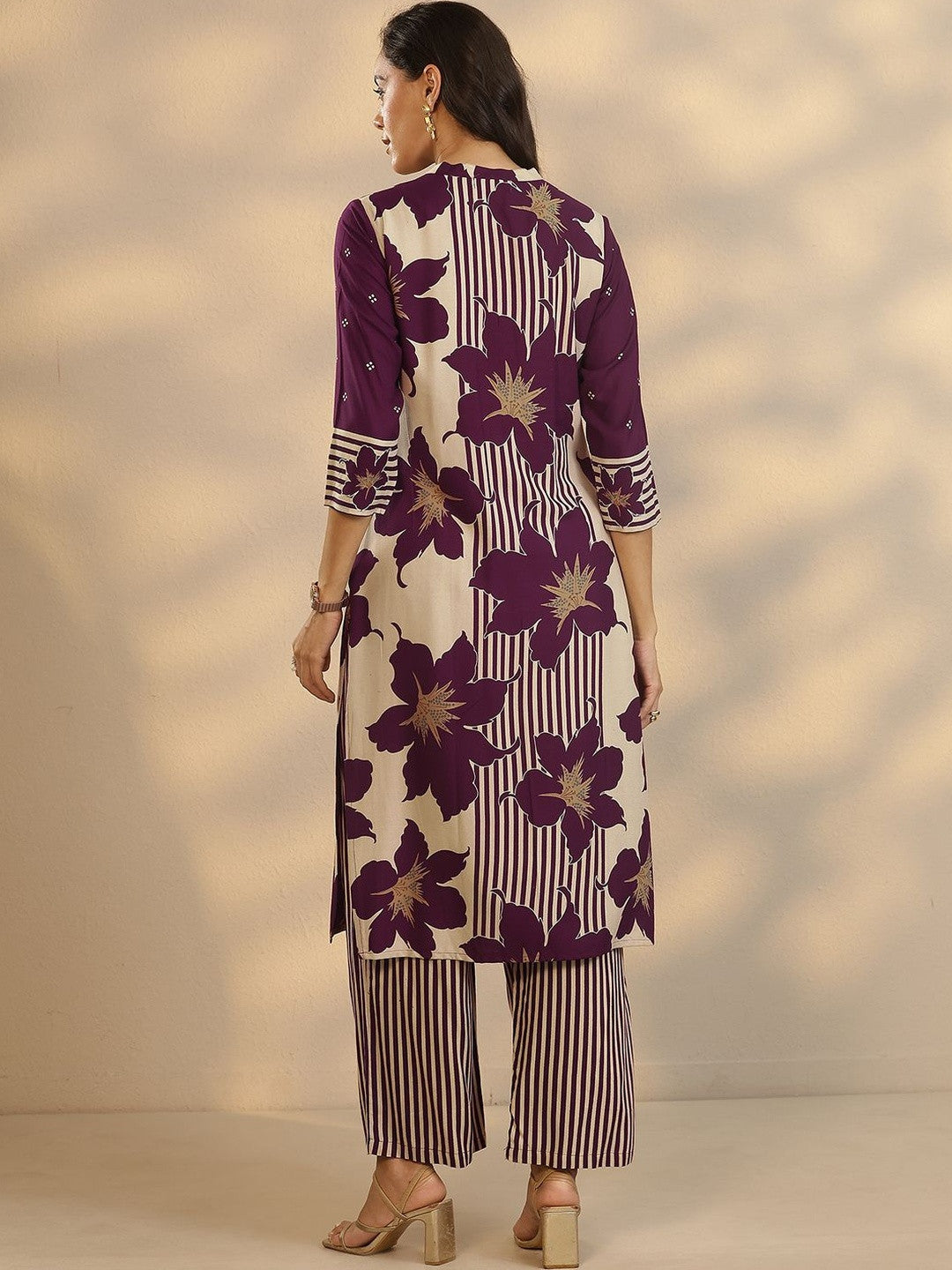 Women Floral Printed Regular Kurta with Palazzos