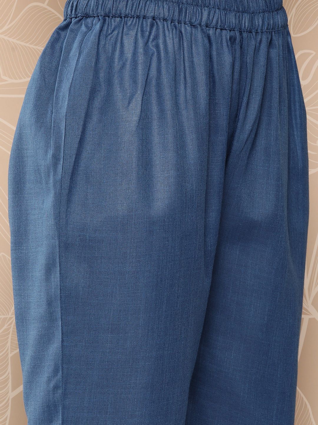 Blue Blue Yoke Embroidered Kurta with Trouser and Dupatta