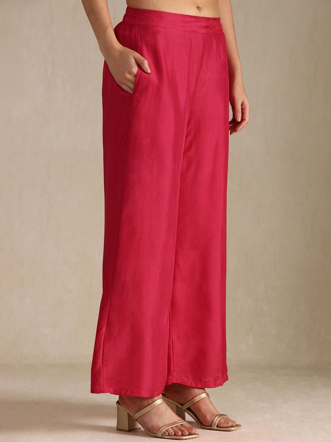 Dhiyona SO Women's Women Bandhani Striped Regular Zardozi Kurta with Palazzos & With Dupatta