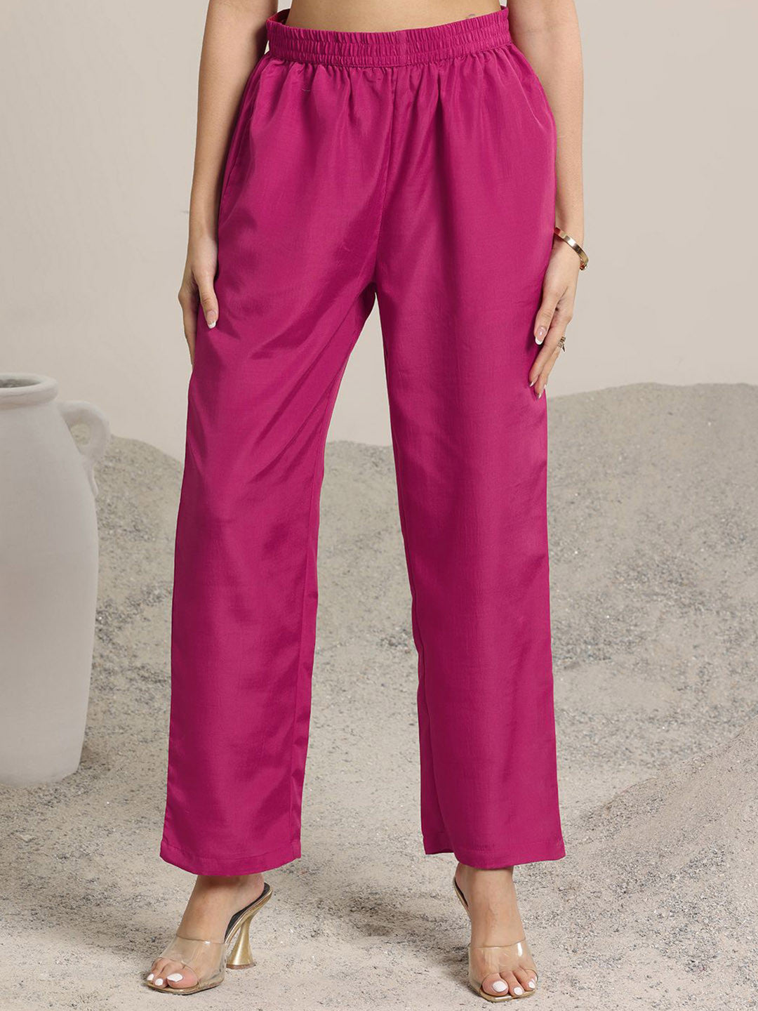 Women Bandhani Printed Regular Sequinned Kurta with Trousers & With Dupatta