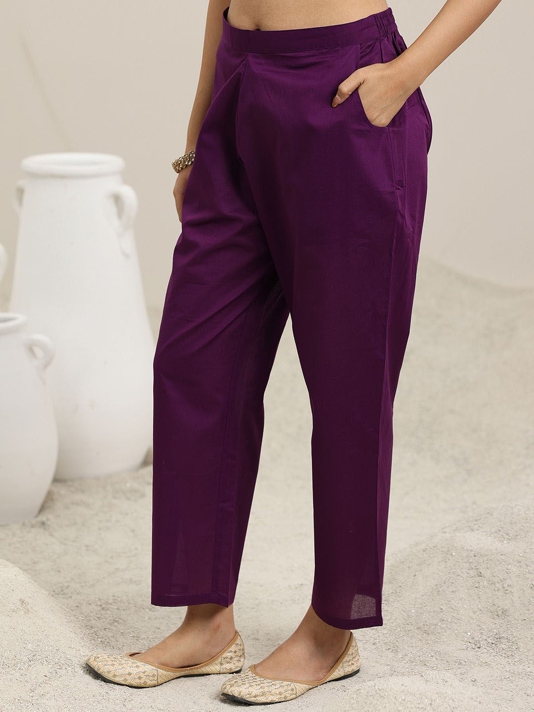 Ethnic Motifs Embroidered Kurta With Trousers & Dupatta