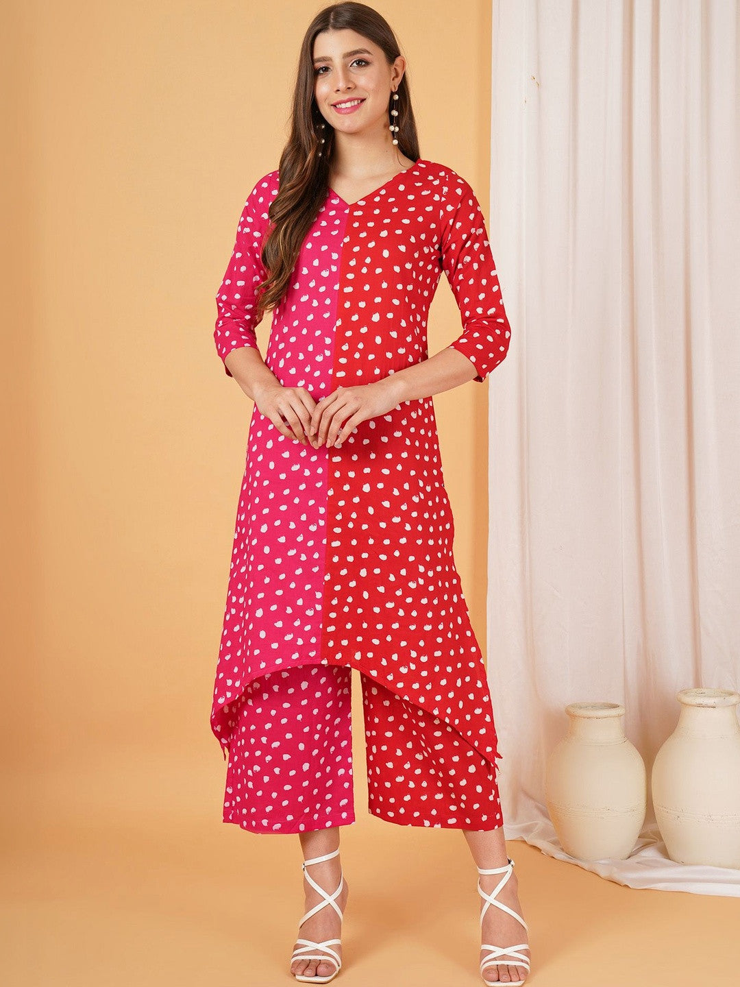Women Printed Regular Pure Cotton Kurta with Palazzos
