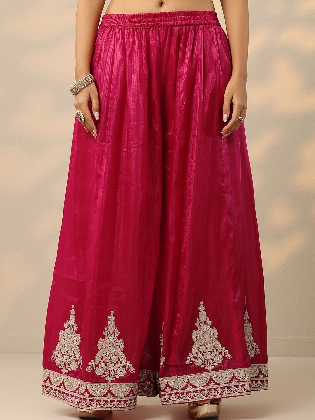 Dhiyona LL Women Ethnic Motifs Embroidered Kurta with Sharara & Dupatta