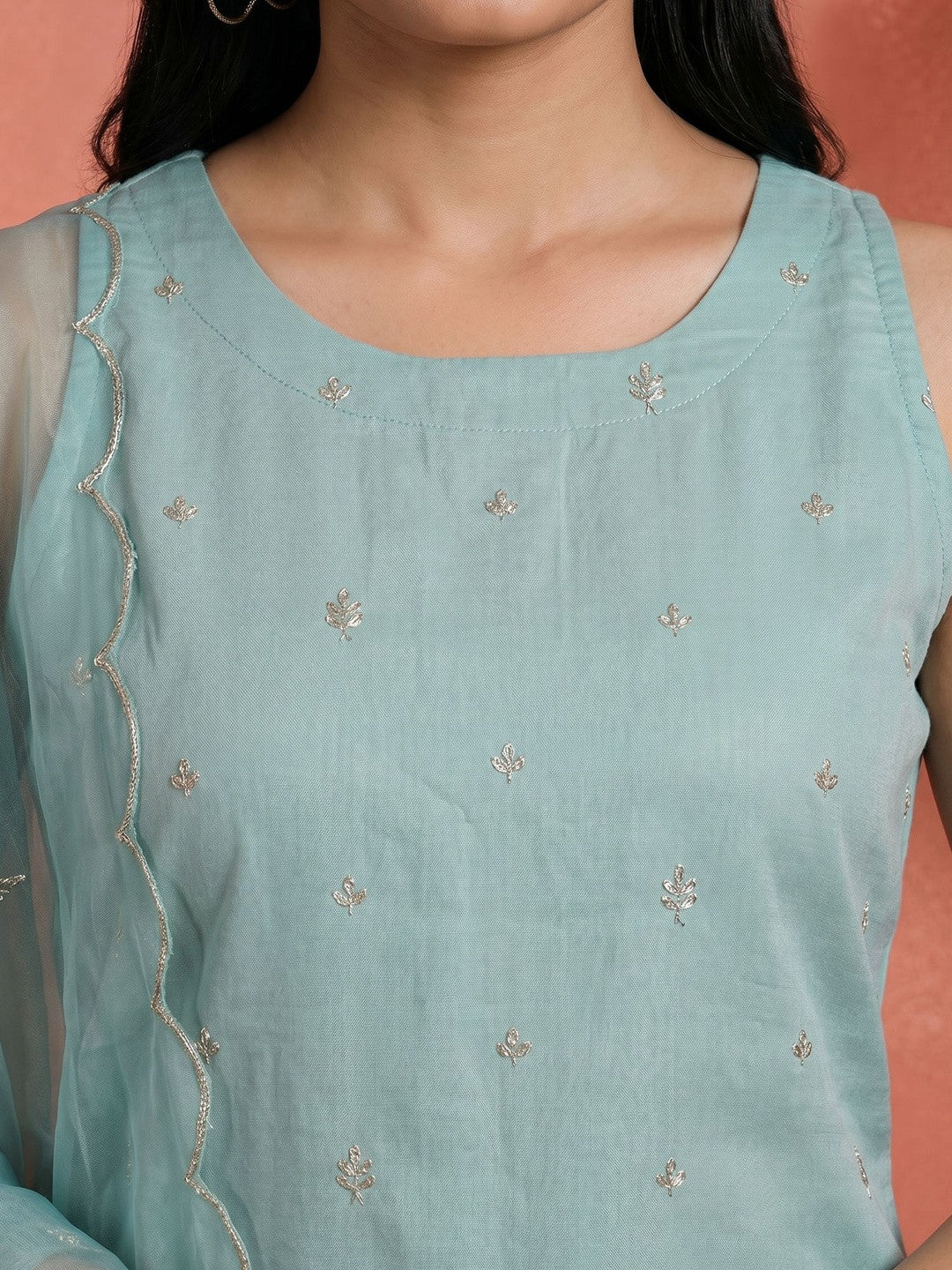 Embroidered Round Neck Kurta Sets