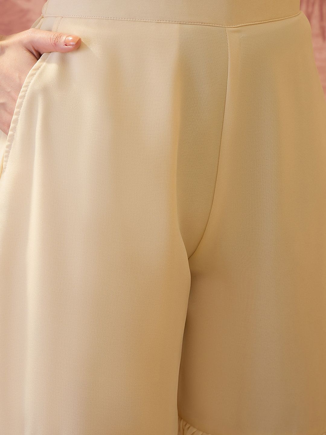 Dhiyona SN Embroidered Round Neck Kurta & Sharara Kurta Set