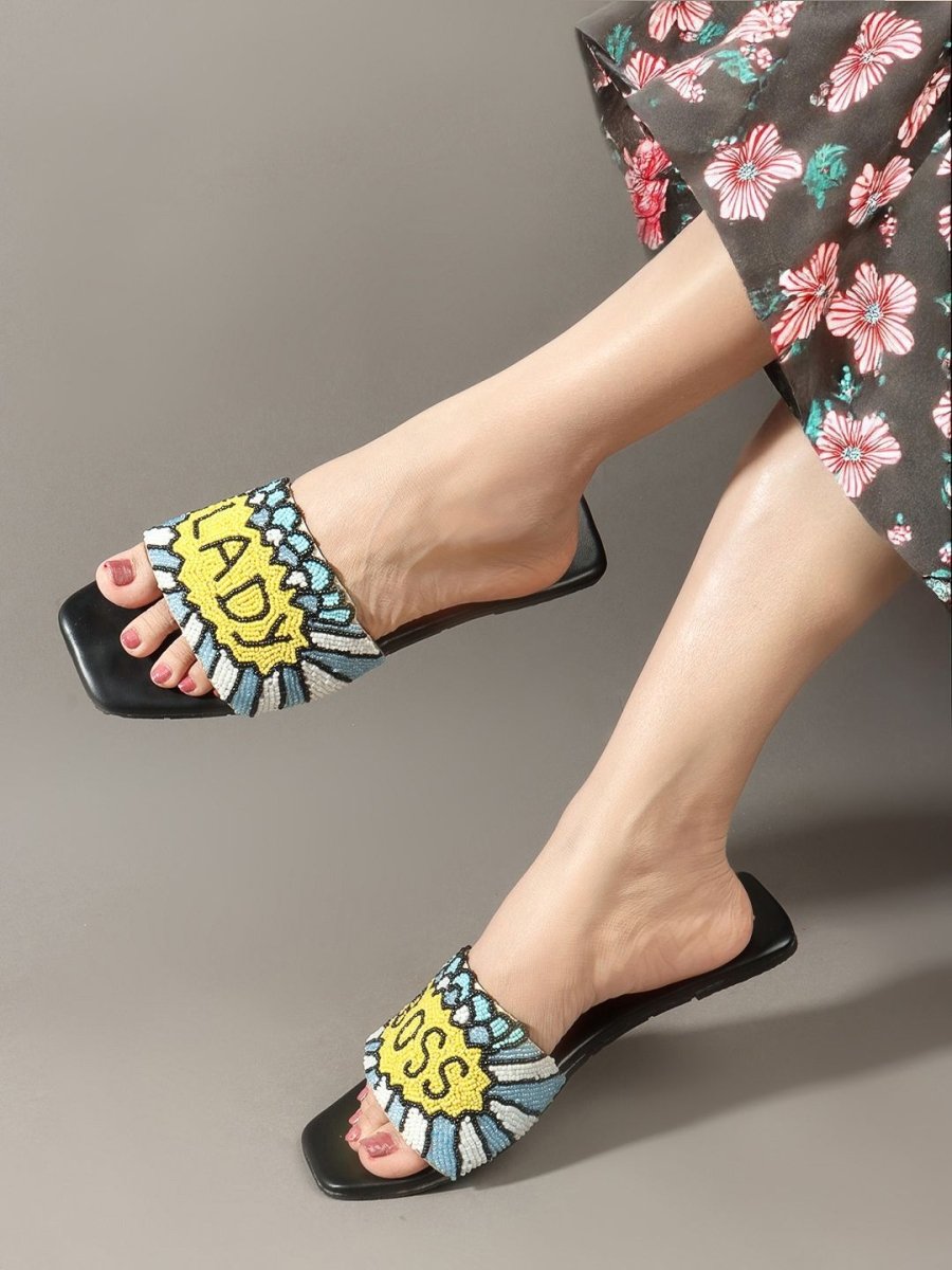 Dhiyona AK Women Embellished Ethnic Open Toe Flats