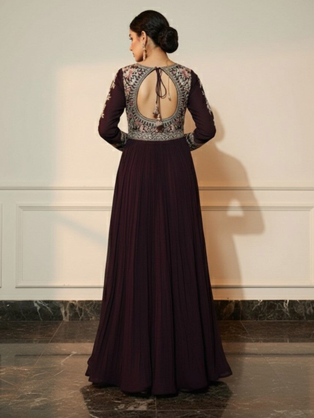 Women Floral Textured Georgette Kurta Set