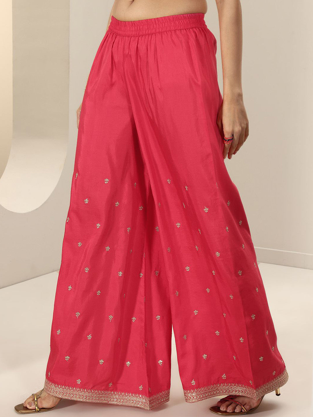 Bandhani Printed Regular Kurta With Palazzos & Dupatta